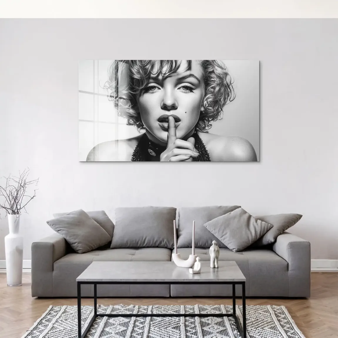 Marilyn Silent Secret Black Acrylglas Bild
