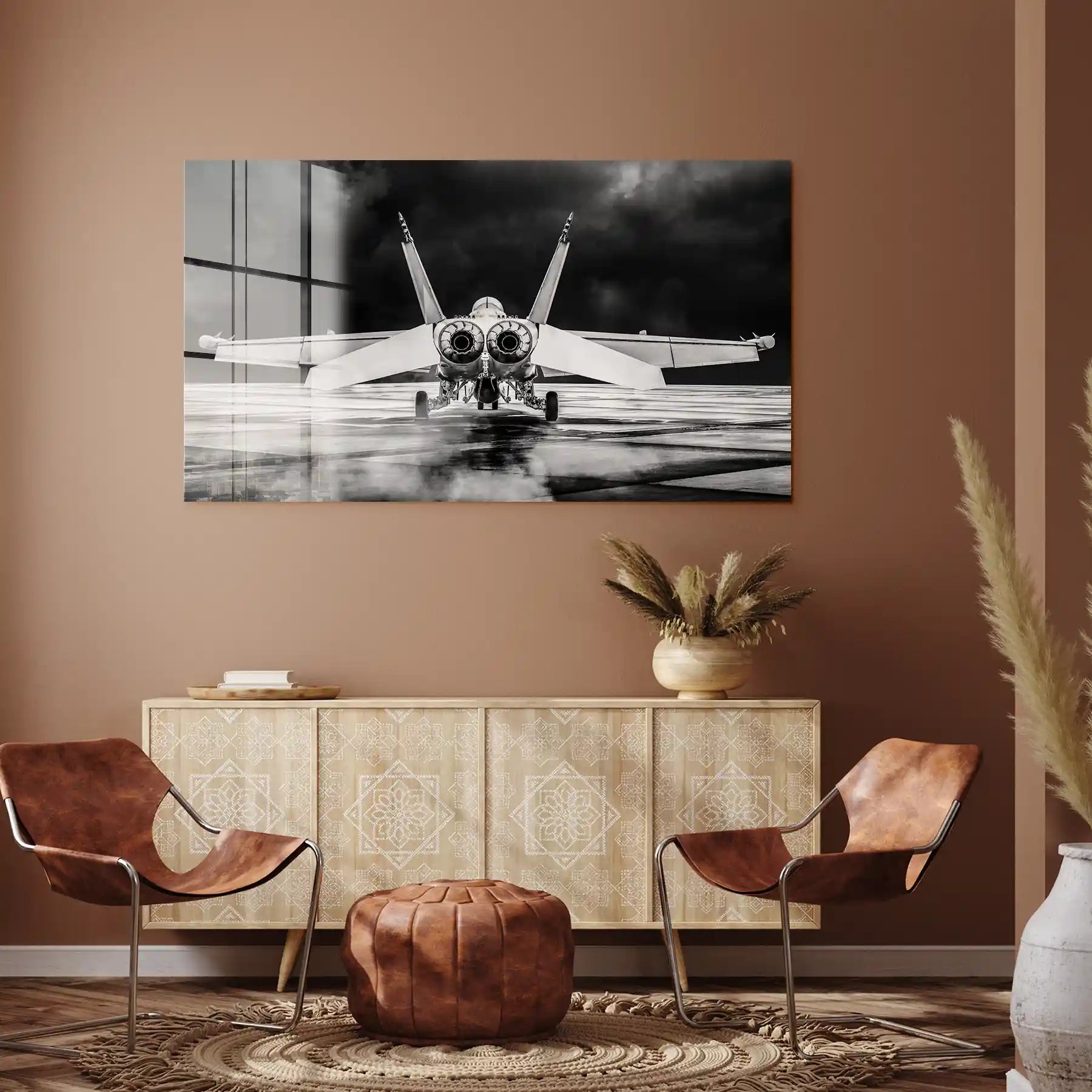Düsenjet Flugzeug Acrylglas Bild INGALERIE