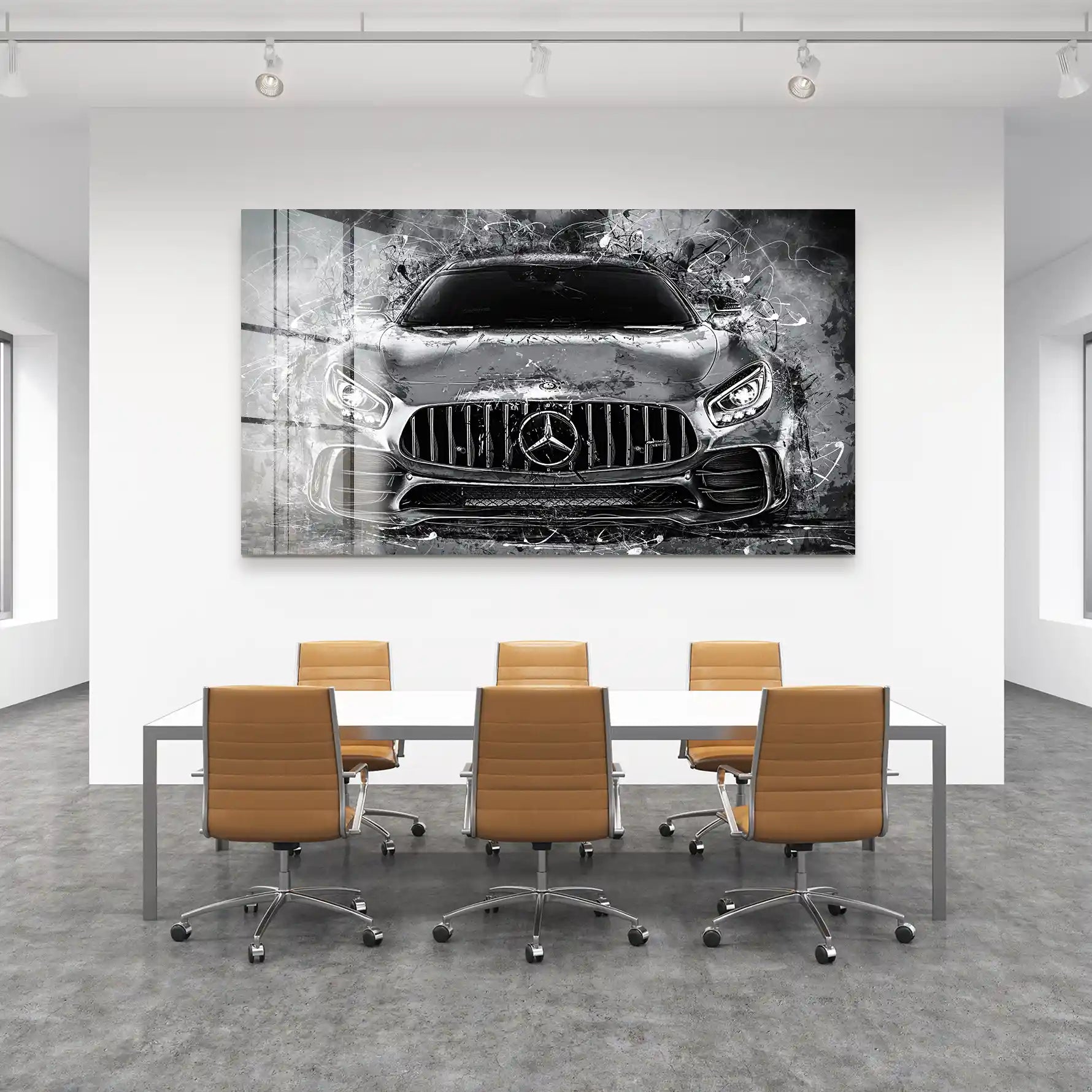 Mercedes AMG GT Silver Style Acrylglas Bild INGALERIE