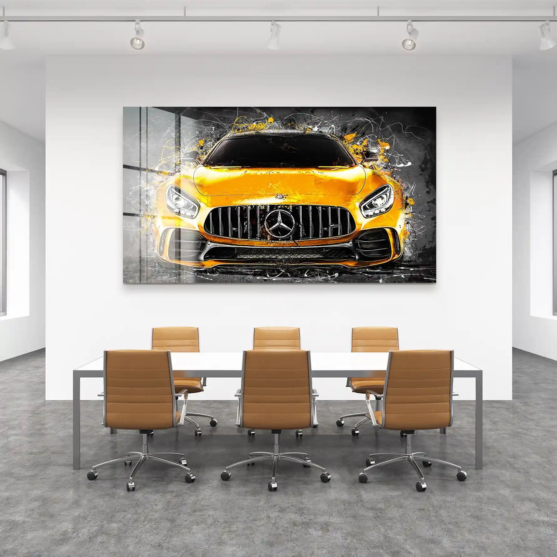 Mercedes AMG GT Yellow Style Acrylglas Bild INGALERIE