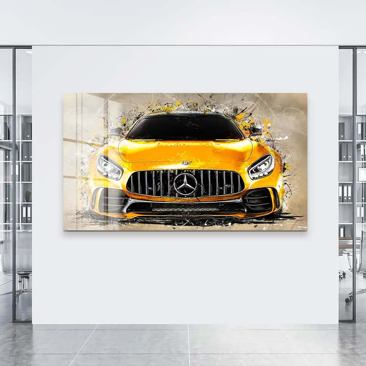 Mercedes AMG GT Retro Style Acrylglas Bild INGALERIE