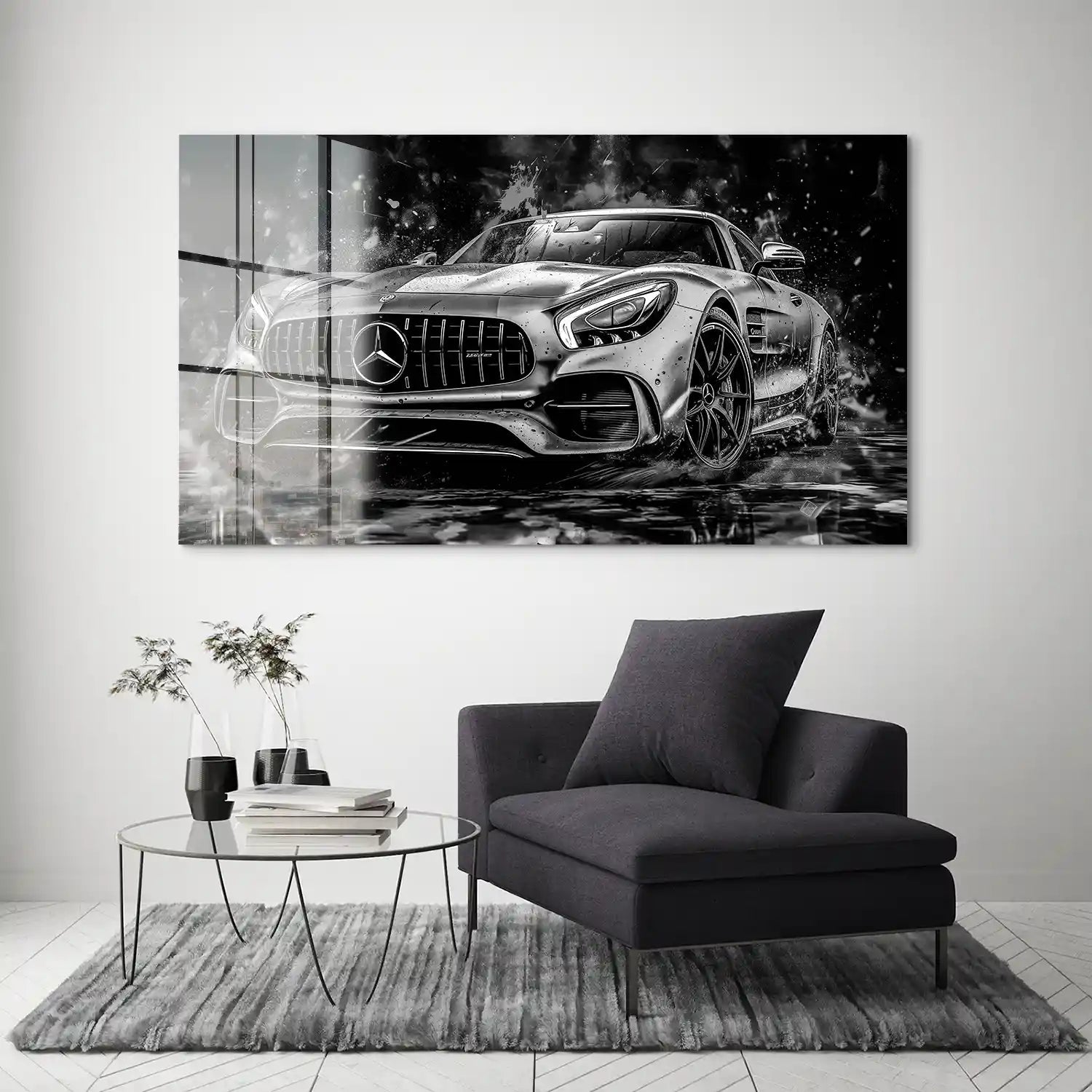 Mercedes AMG GT Dark Style Acrylglas Bild INGALERIE