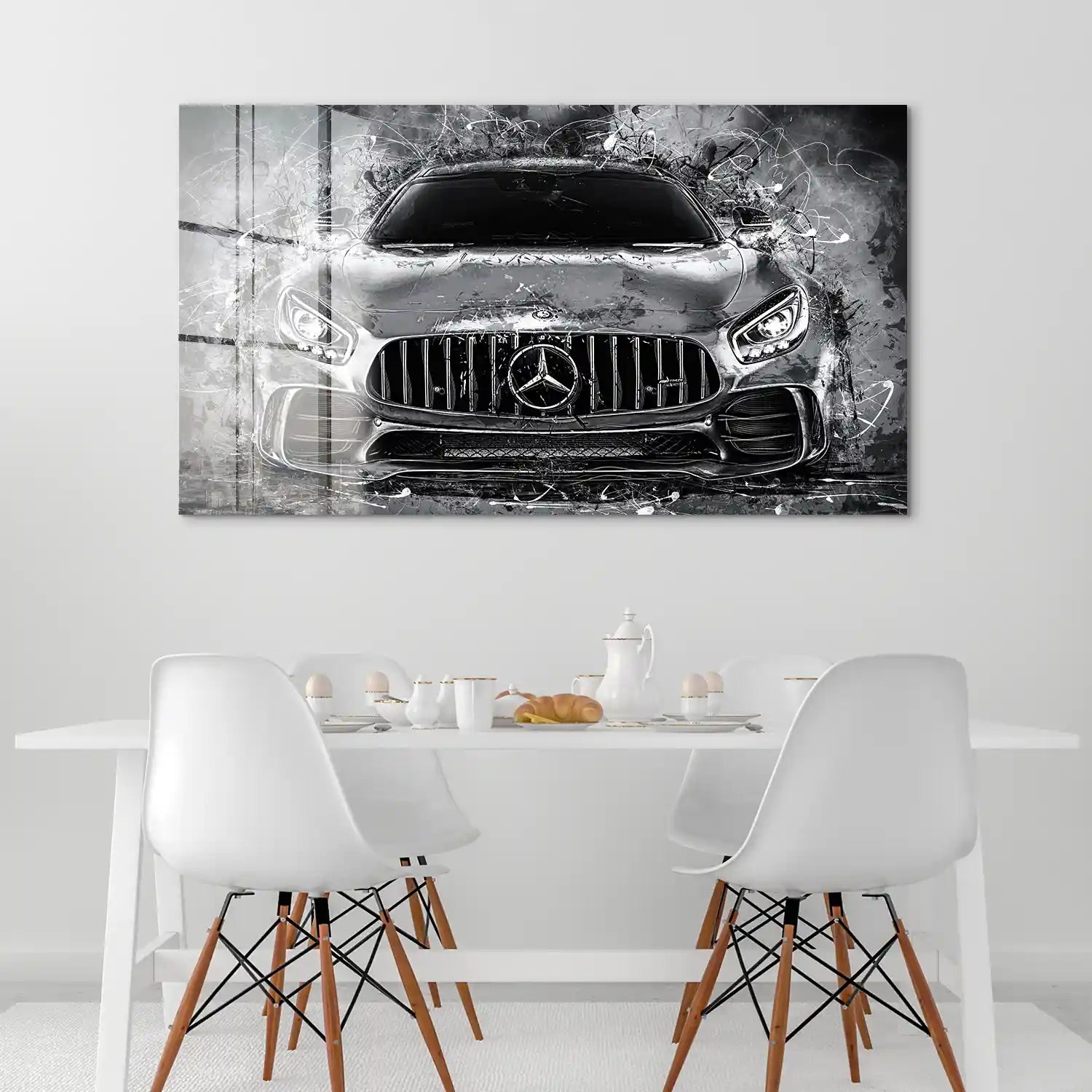 Mercedes AMG GT Silver Style Acrylglas Bild INGALERIE