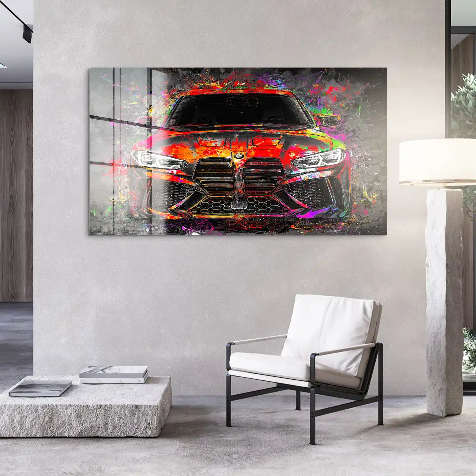 BMW M4 Pop Art Style Acrylglas Bild INGALERIE