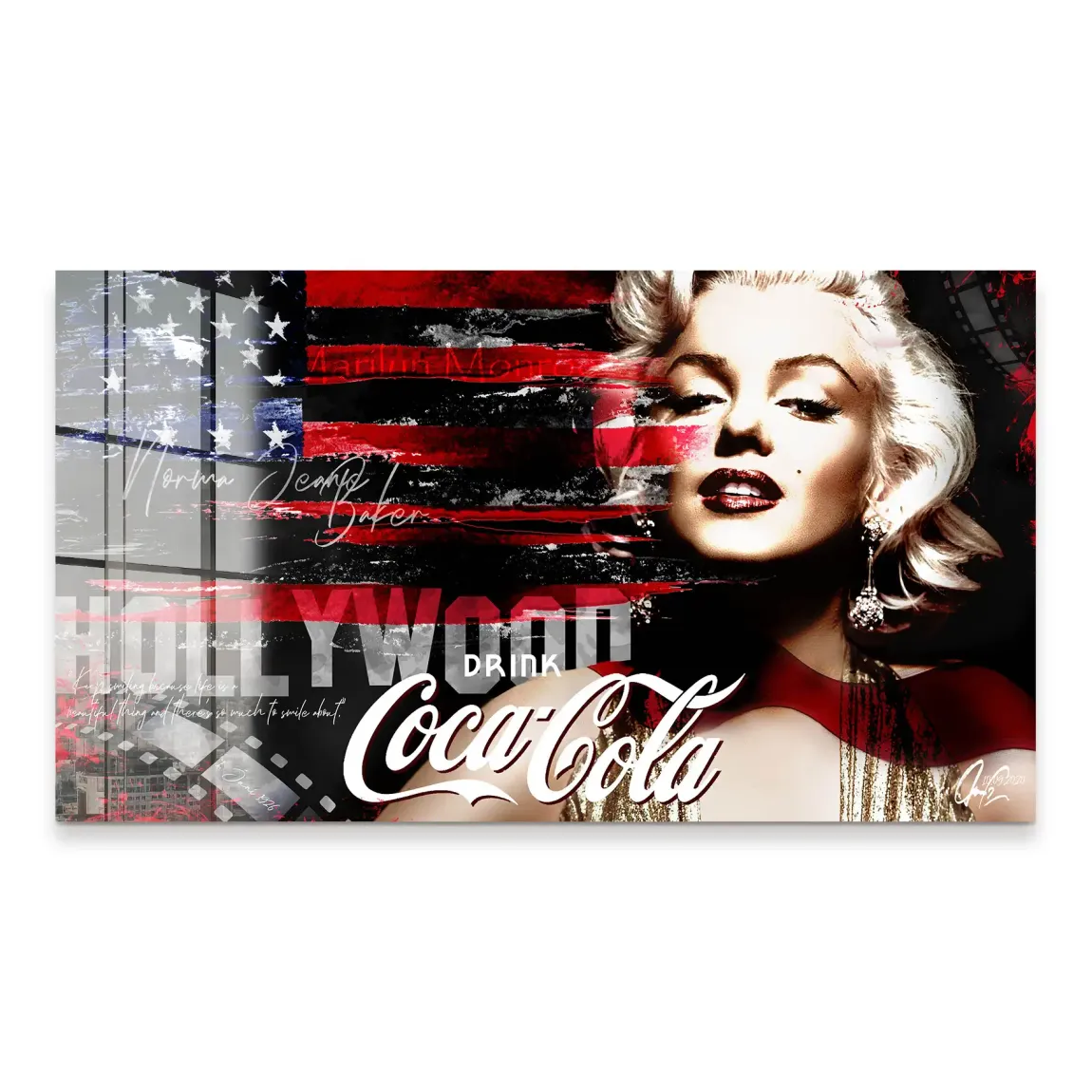 Marilyn Hollywood Glamour Acrylglas Bild