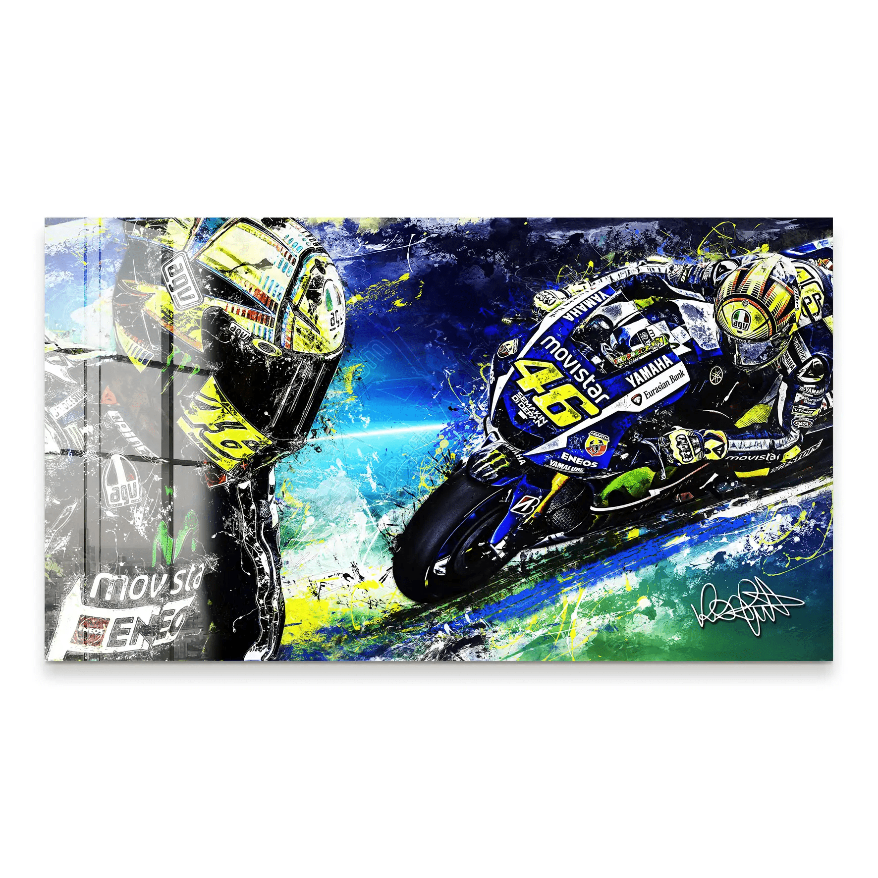 Rossi Moto Art Acrylglas Bild INGALERiE