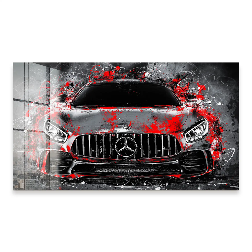 Mercedes AMG GT Abstrakt Style Acrylglas Bild INGALERIE