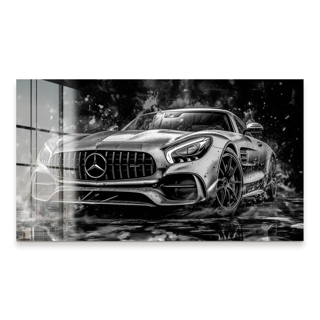 Mercedes AMG GT Dark Style Acrylglas Bild INGALERIE