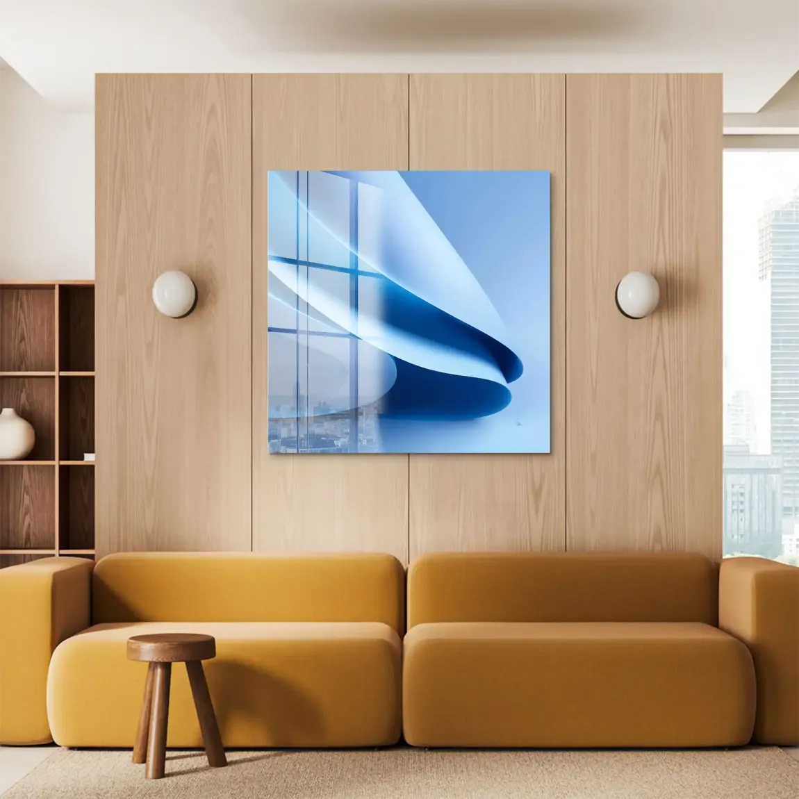 Blue Flow Acrylglasbild