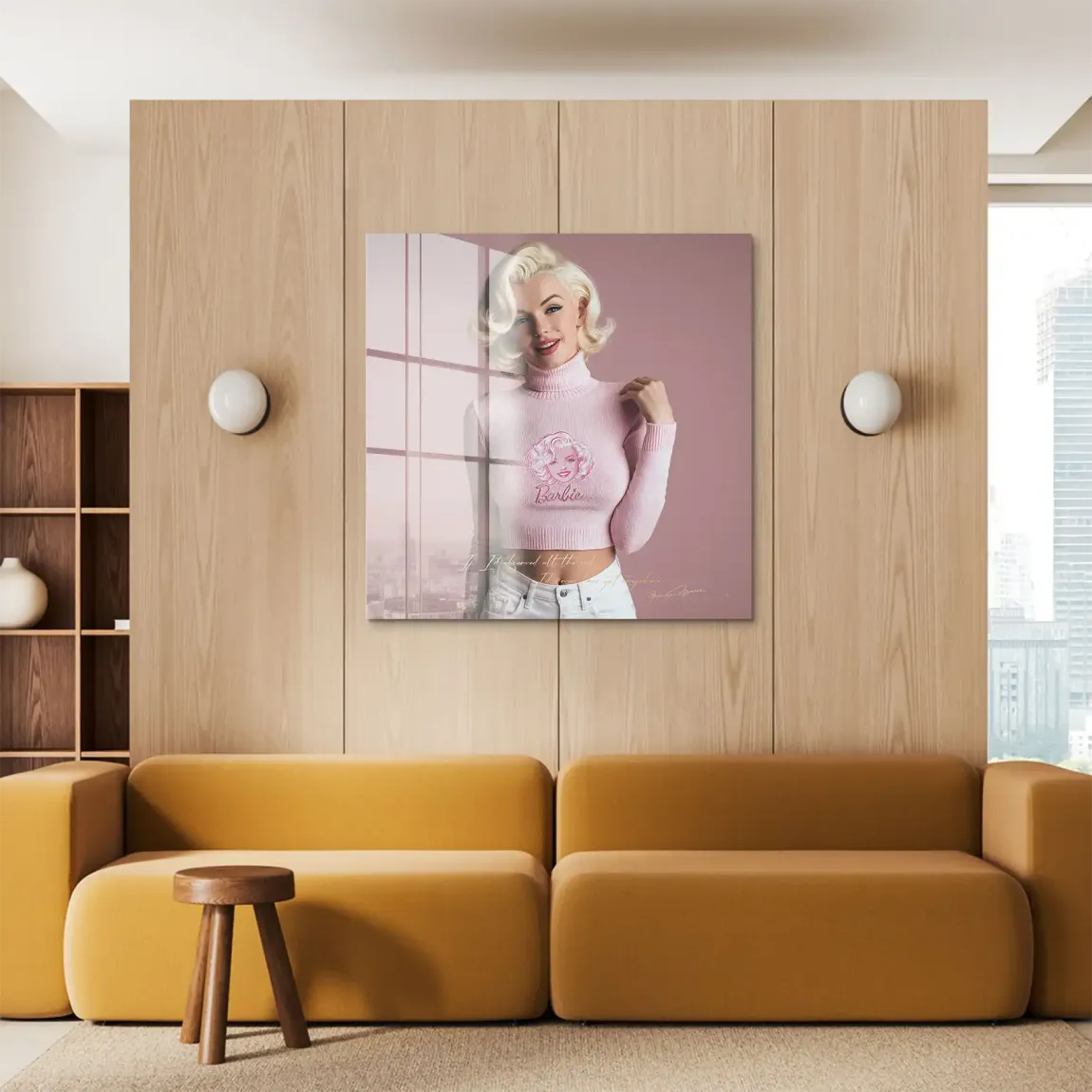 Marilyn Monroe Blush Acrylglasbild