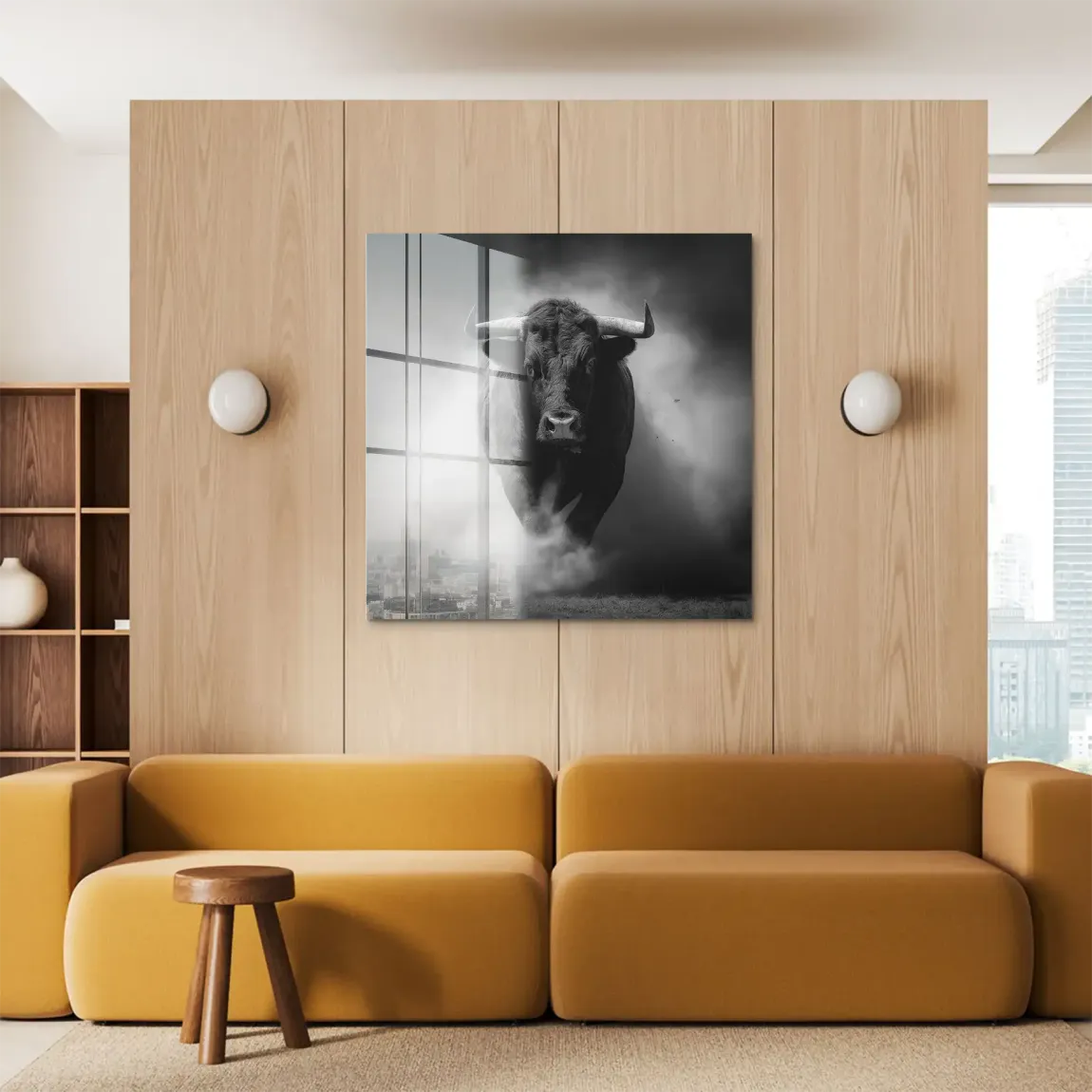 Stier Noir Acrylglasbild