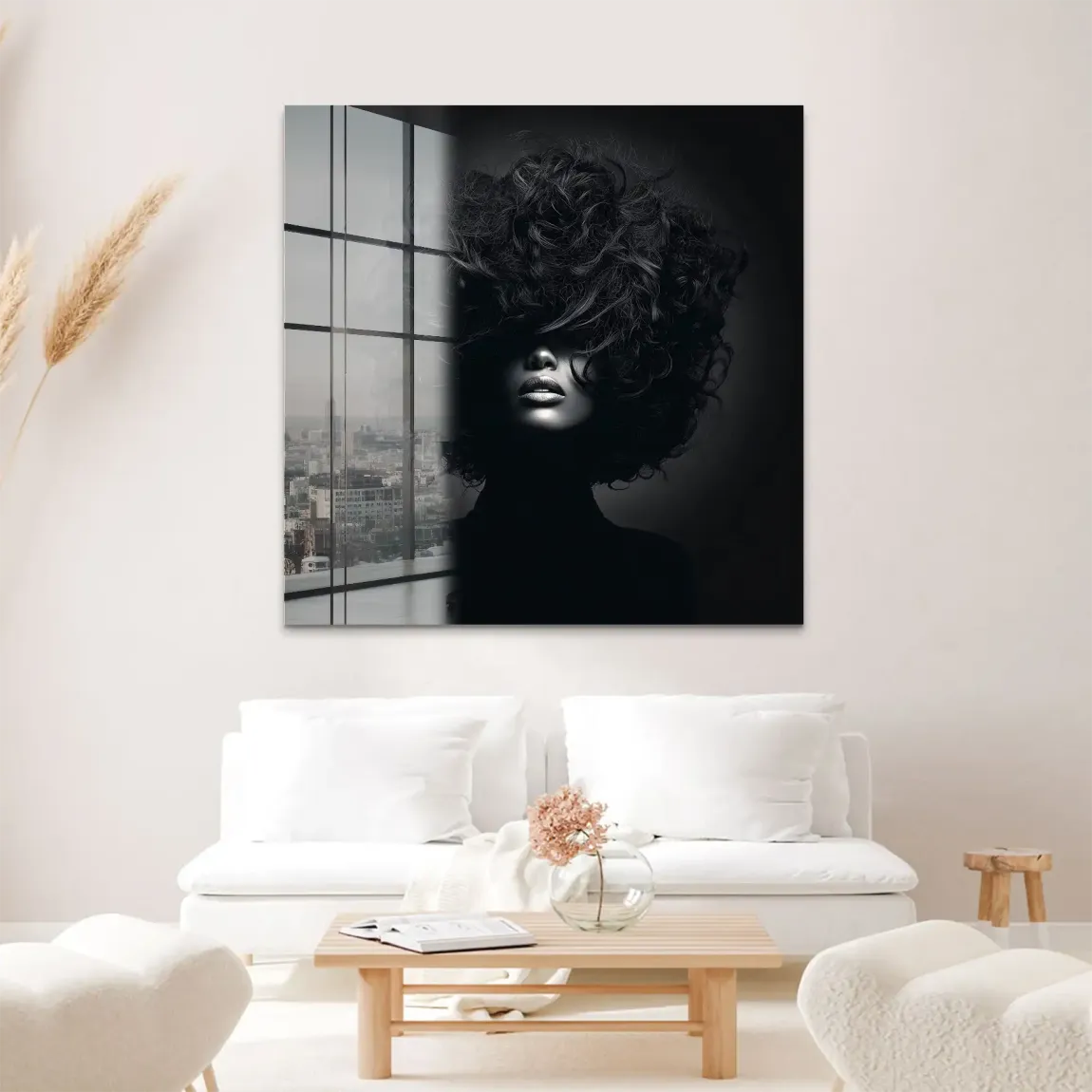 Beauty Curls Acrylglas Bild