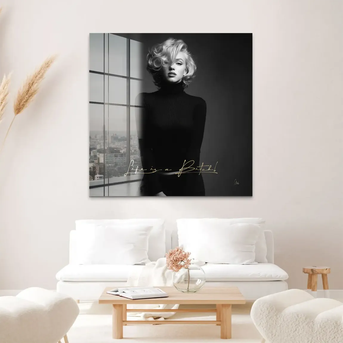 Monroe Life is a Bitch Acrylglas Bild