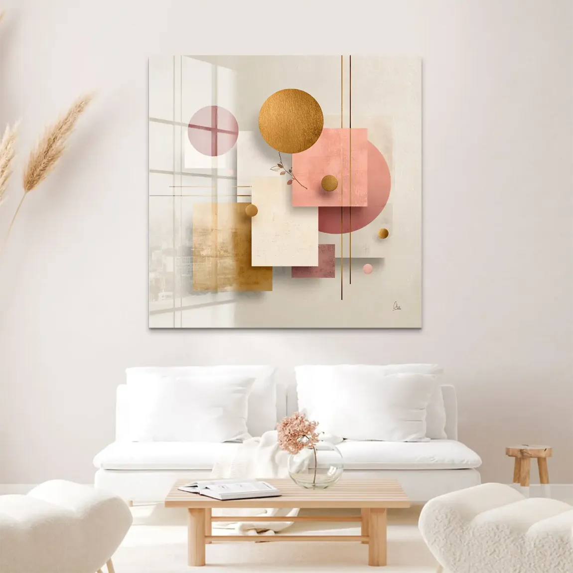 Golden Geometry Acrylglas Bild