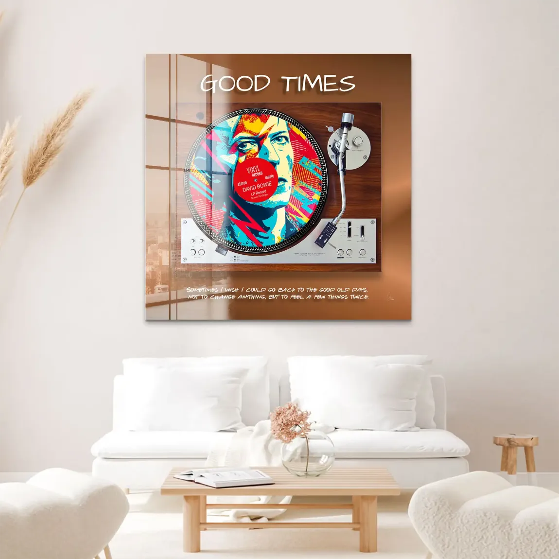 Retro Vibes David Bowie Acrylglas Bild