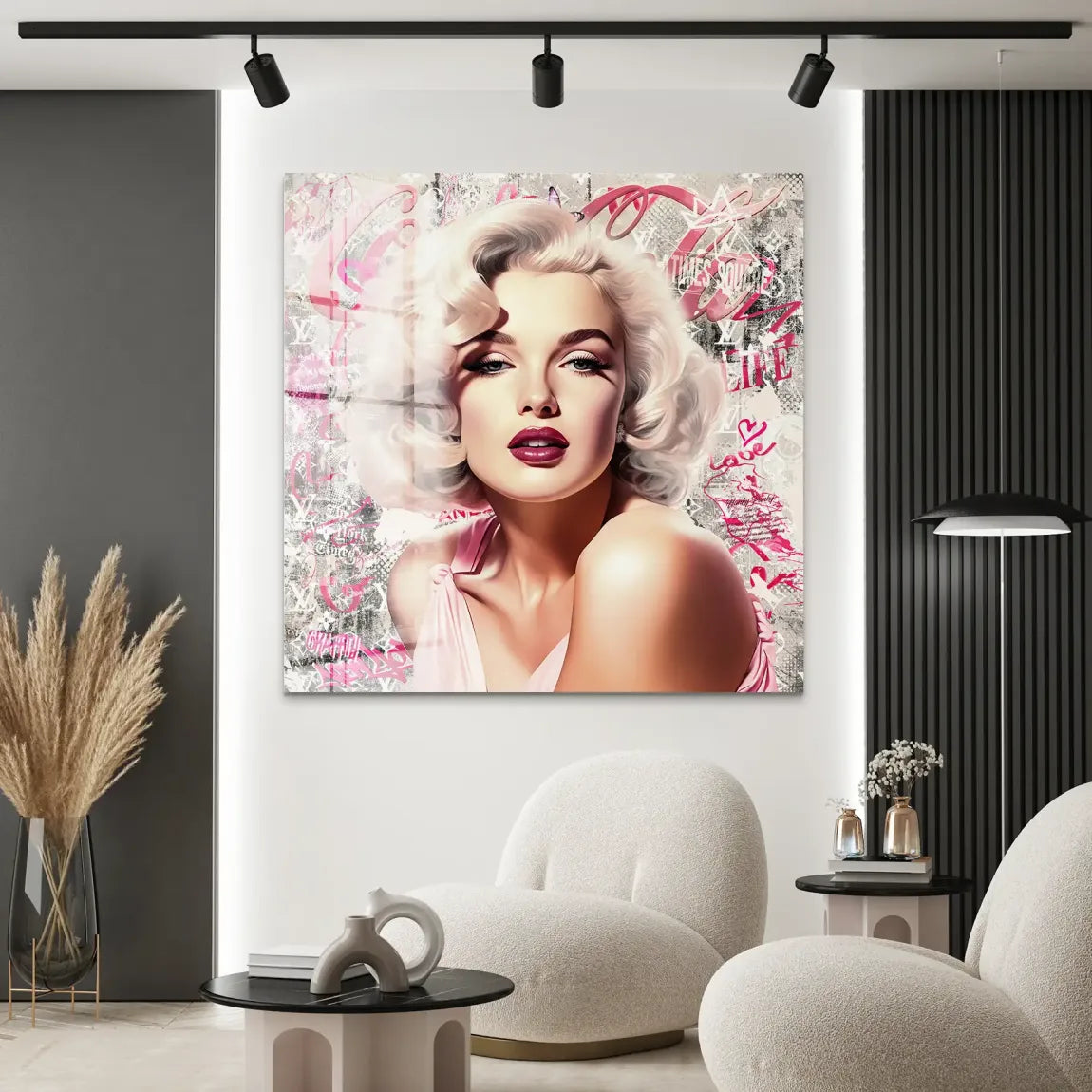 Marilyn Glam in Pink Acrylglas Bild INGALERIE