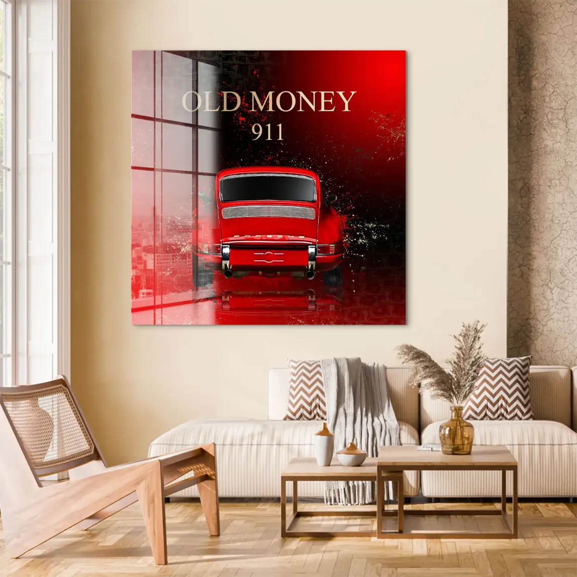 Red Elegance Porsche 911 Acrylglas Bild - INGALERIE | Dein Onlineshop für moderne Wandbilder