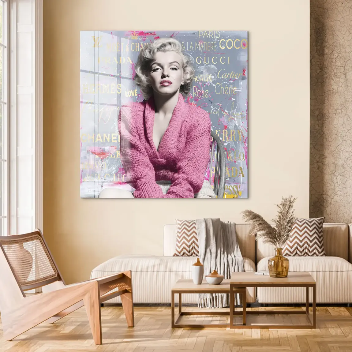 Marilyn Monroe Luxury Style Acrylglas Bild