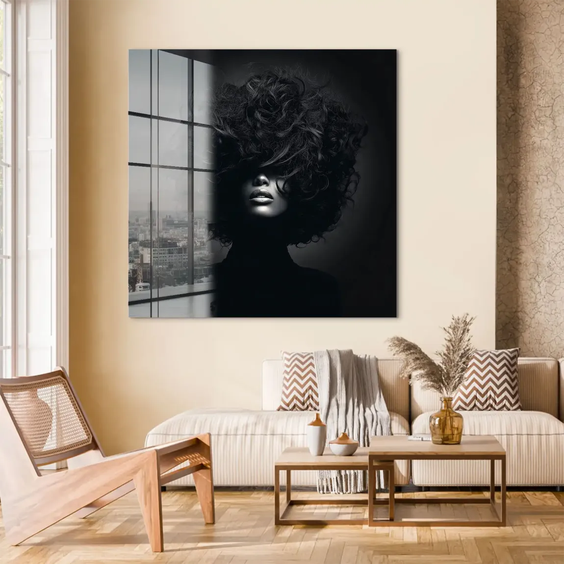 Beauty Curls Acrylglas Bild