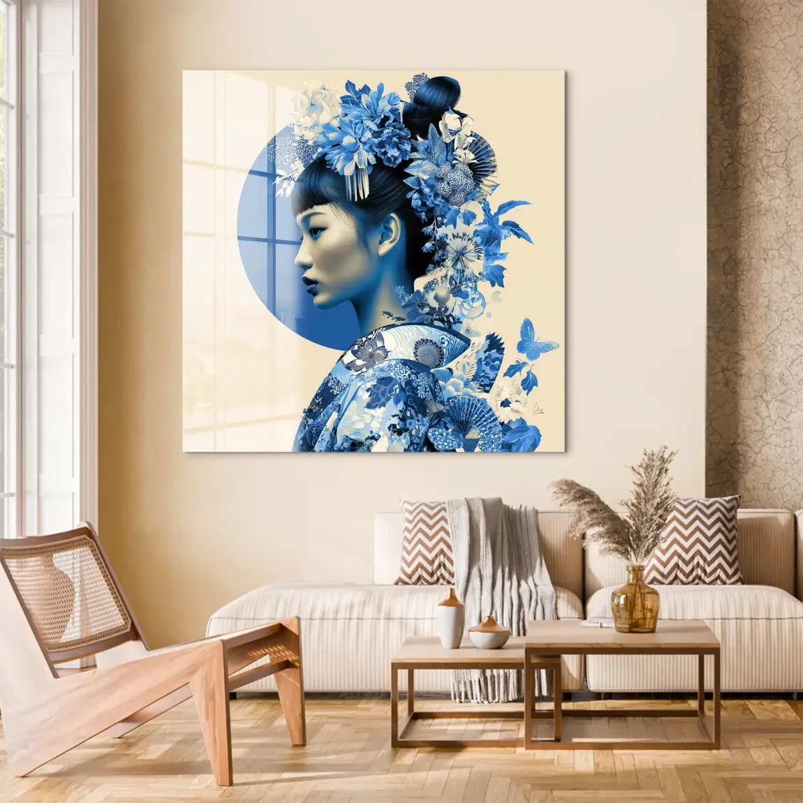 Blue Lotus Geisha Acrylglas Bild