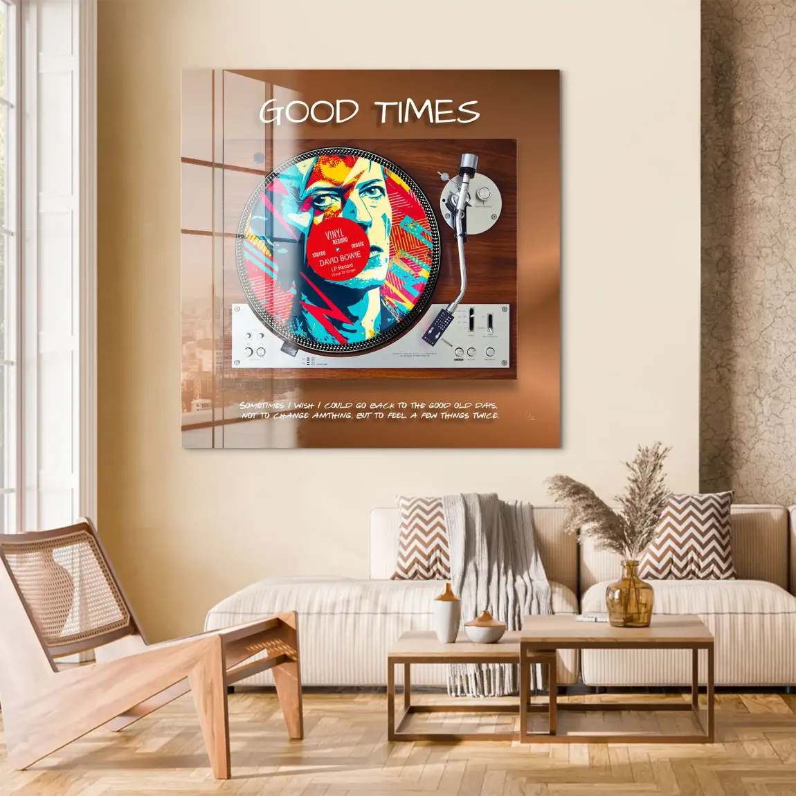 Retro Vibes David Bowie Acrylglas Bild
