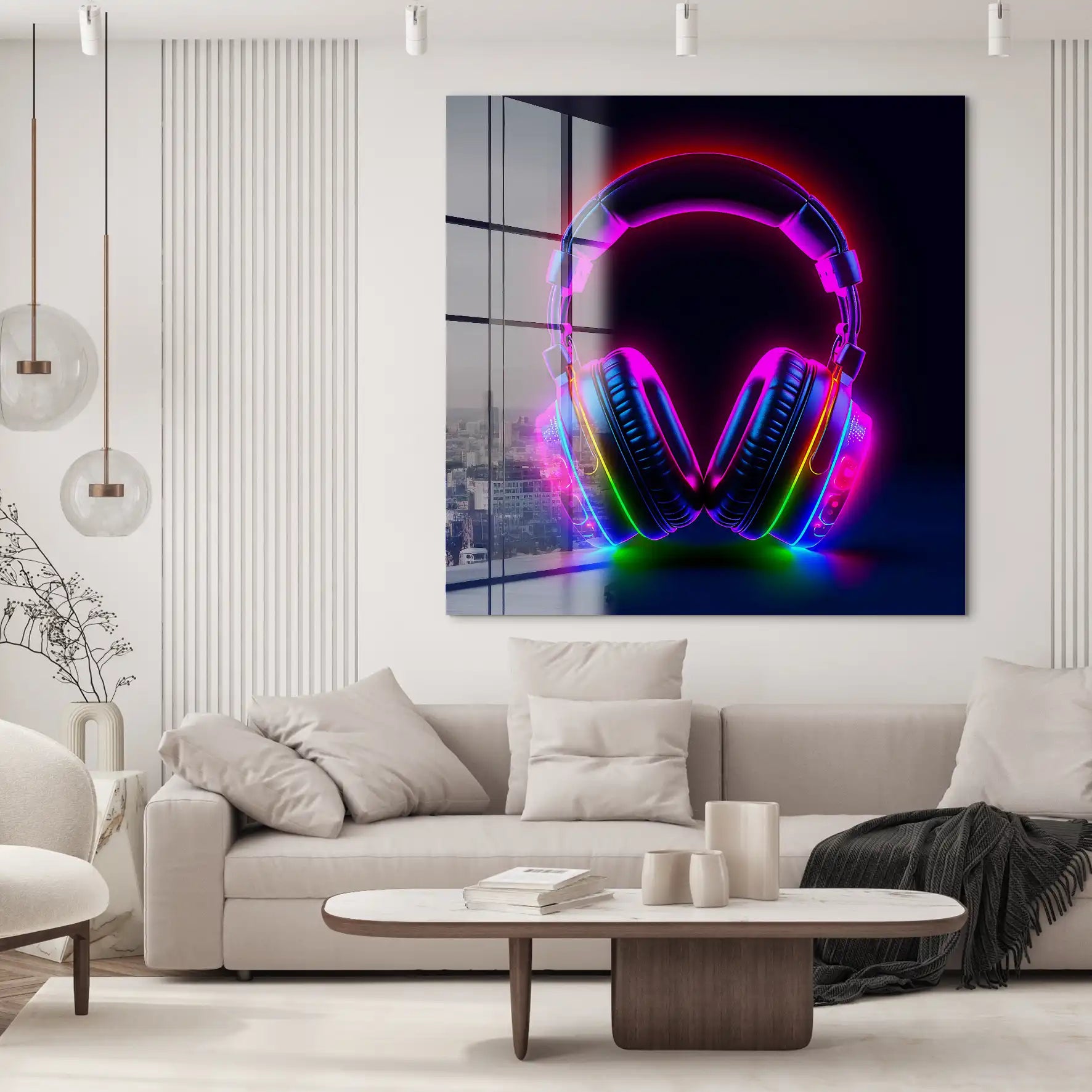 Headphone Art Acrylglas Bild INGALERIE