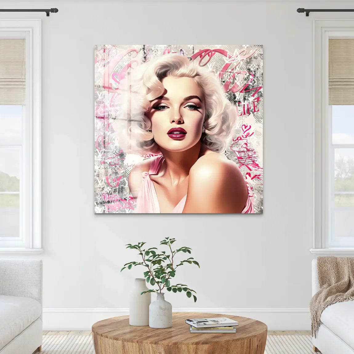 Marilyn Glam in Pink Acrylglas Bild INGALERIE
