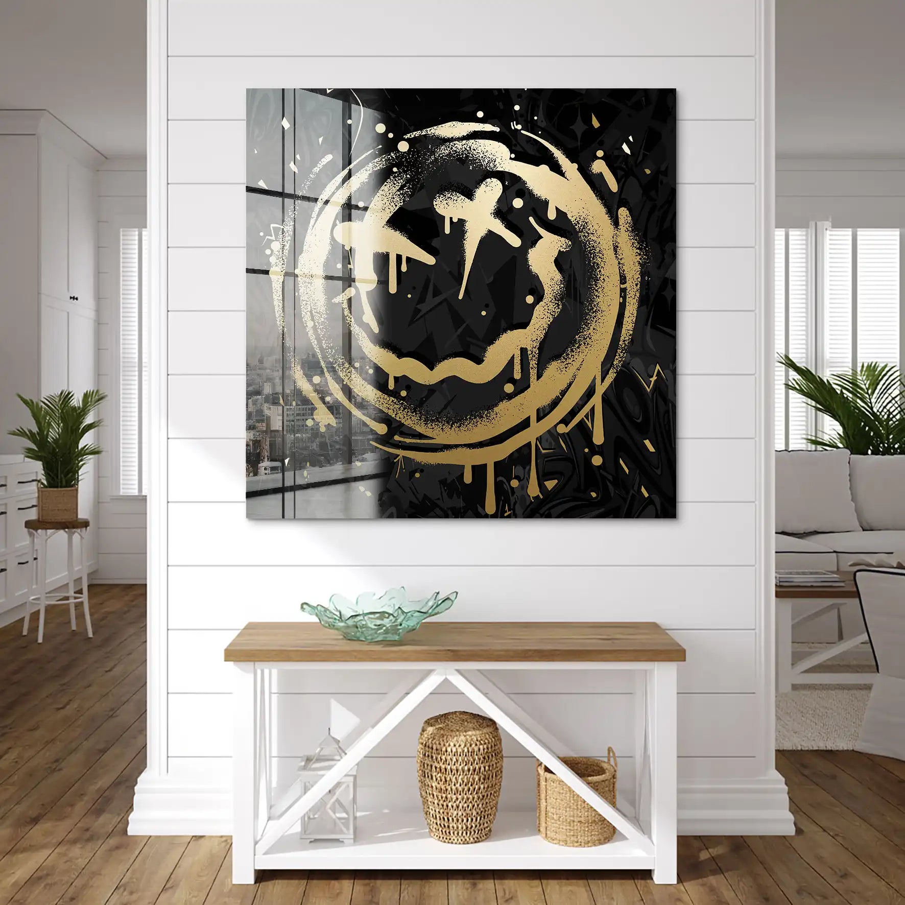 Abstrakt Smiley Nr.2 Acrylglas Bild INGALERIE