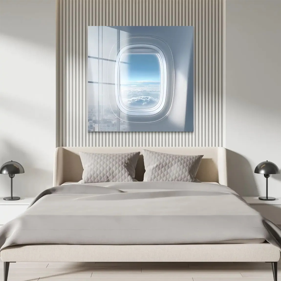 Flugzeugfenster Horizont Acrylglasbild