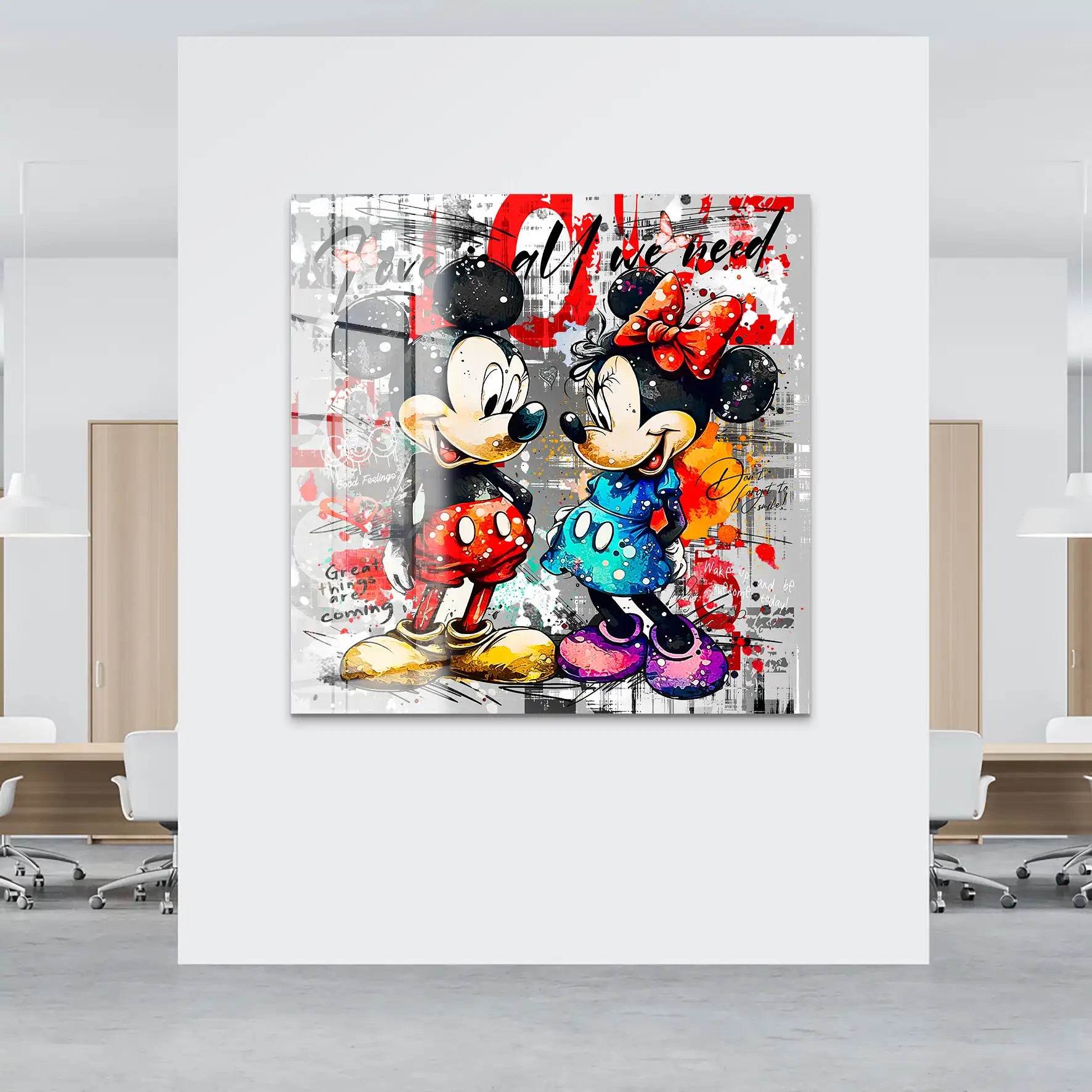 Micky Minnie Love Acrylglas Bild INGALERIE