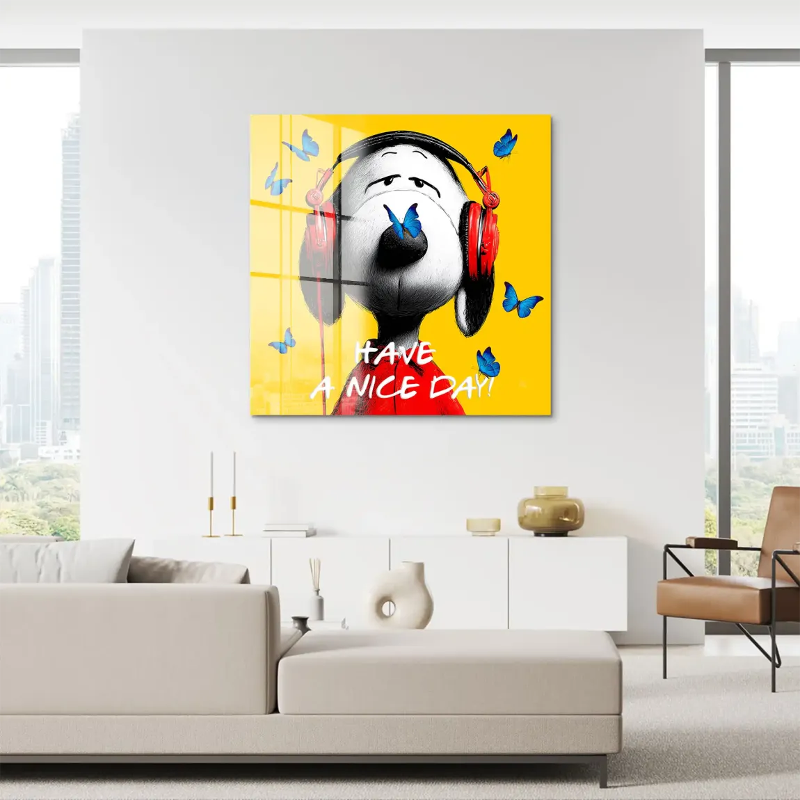 Snoopy Nice Day Acrylglasbild