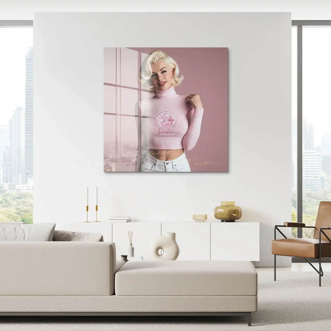 Marilyn Monroe Blush Acrylglasbild