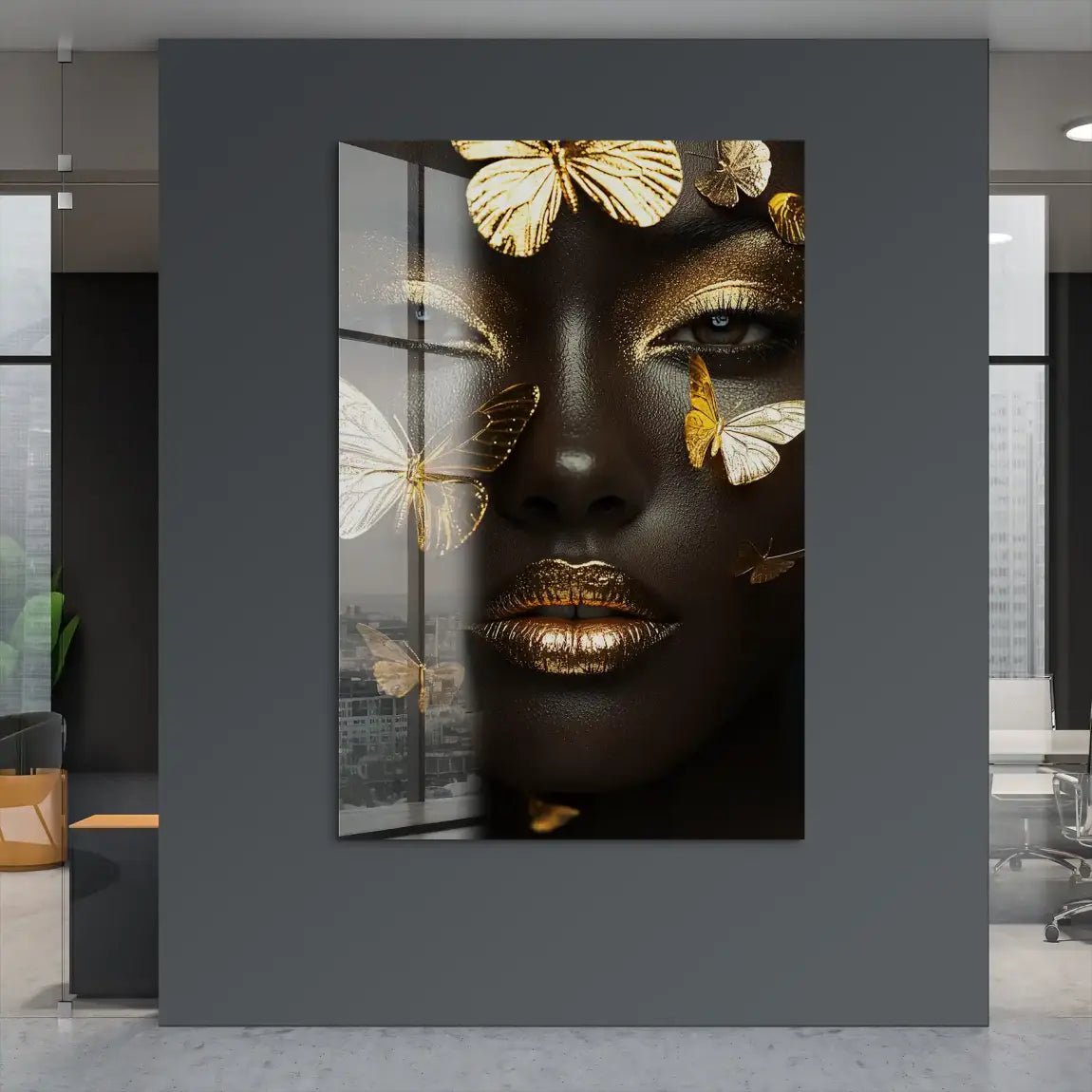 Golden Butterfly Acrylglas Bild INGALERIE