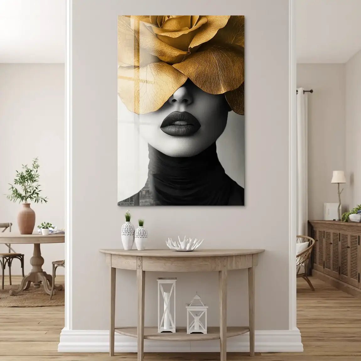 Beauty Flower Face Acrylglas Bild INGALERIE
