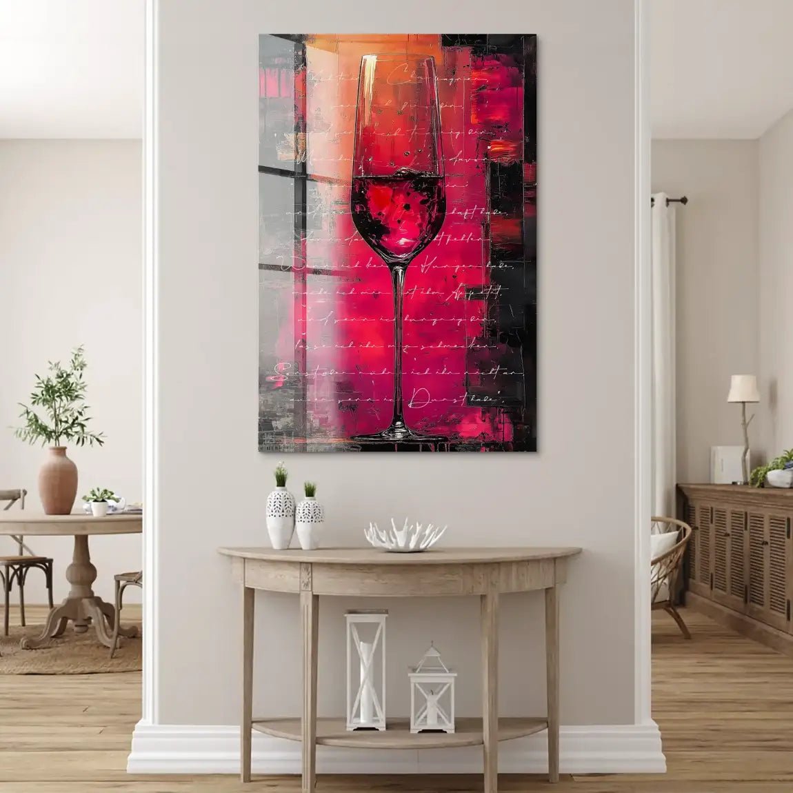 Champagner Glas Zitat Acrylglas Bild INGALERIE