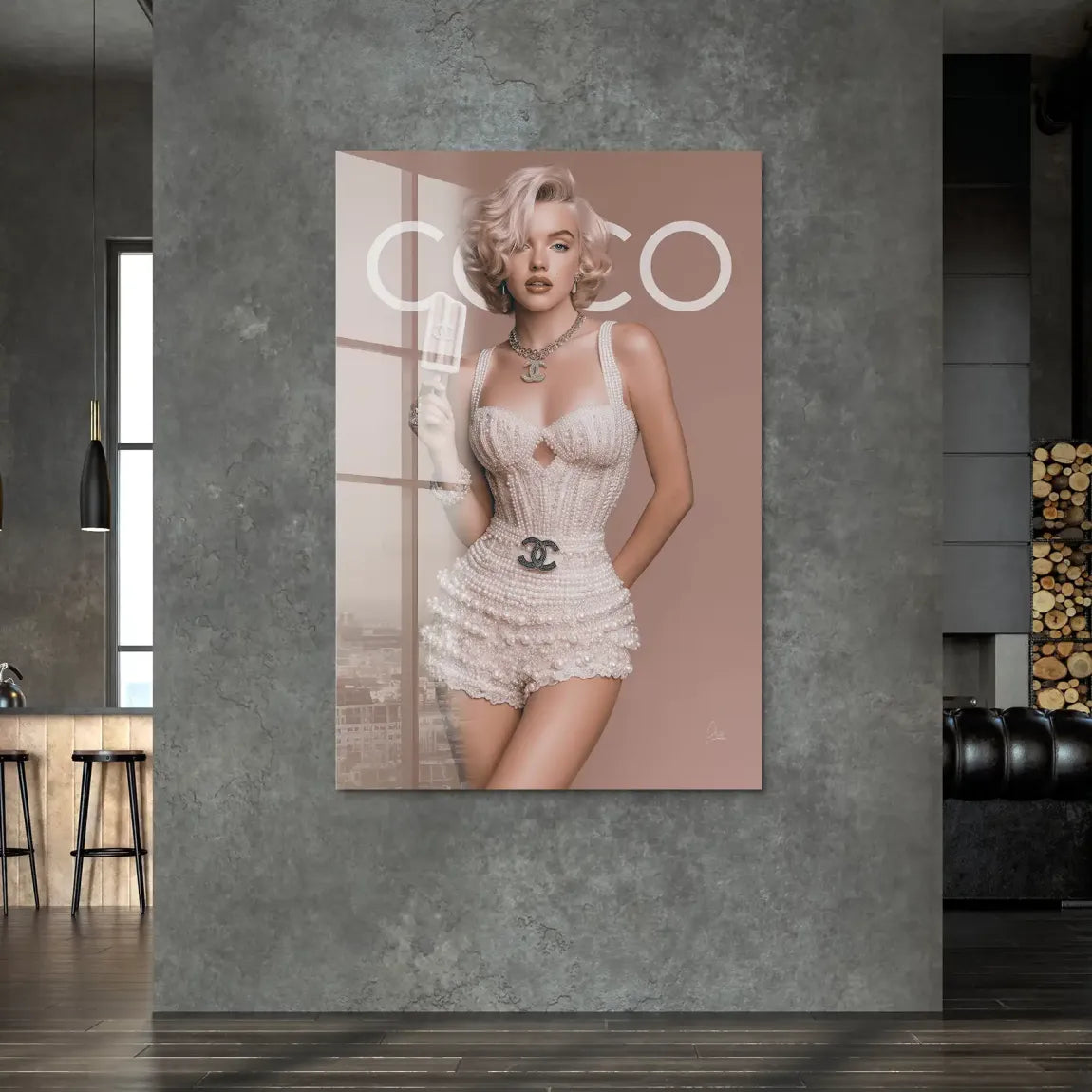 Marilyn Monroe Ice Pearl Acrylglas Bild
