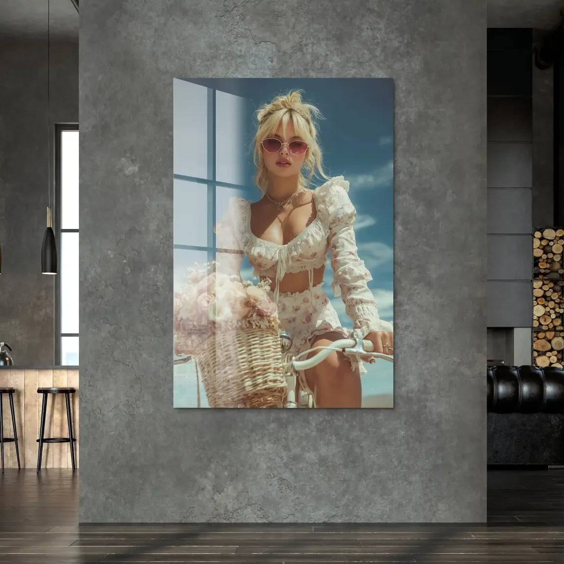 Blütenmädchen Acrylglas Bild