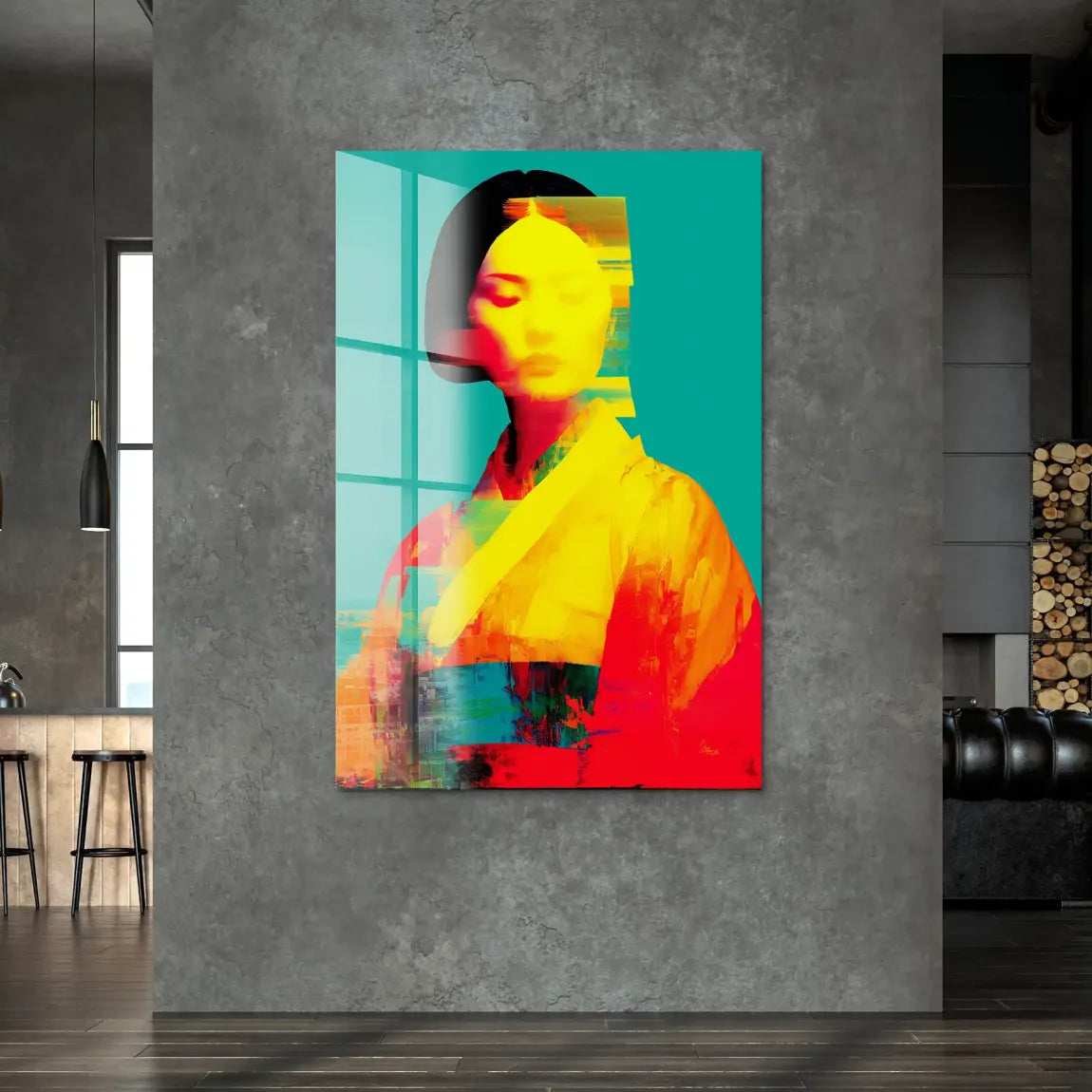 Geisha Color Art Acrylglas Bild