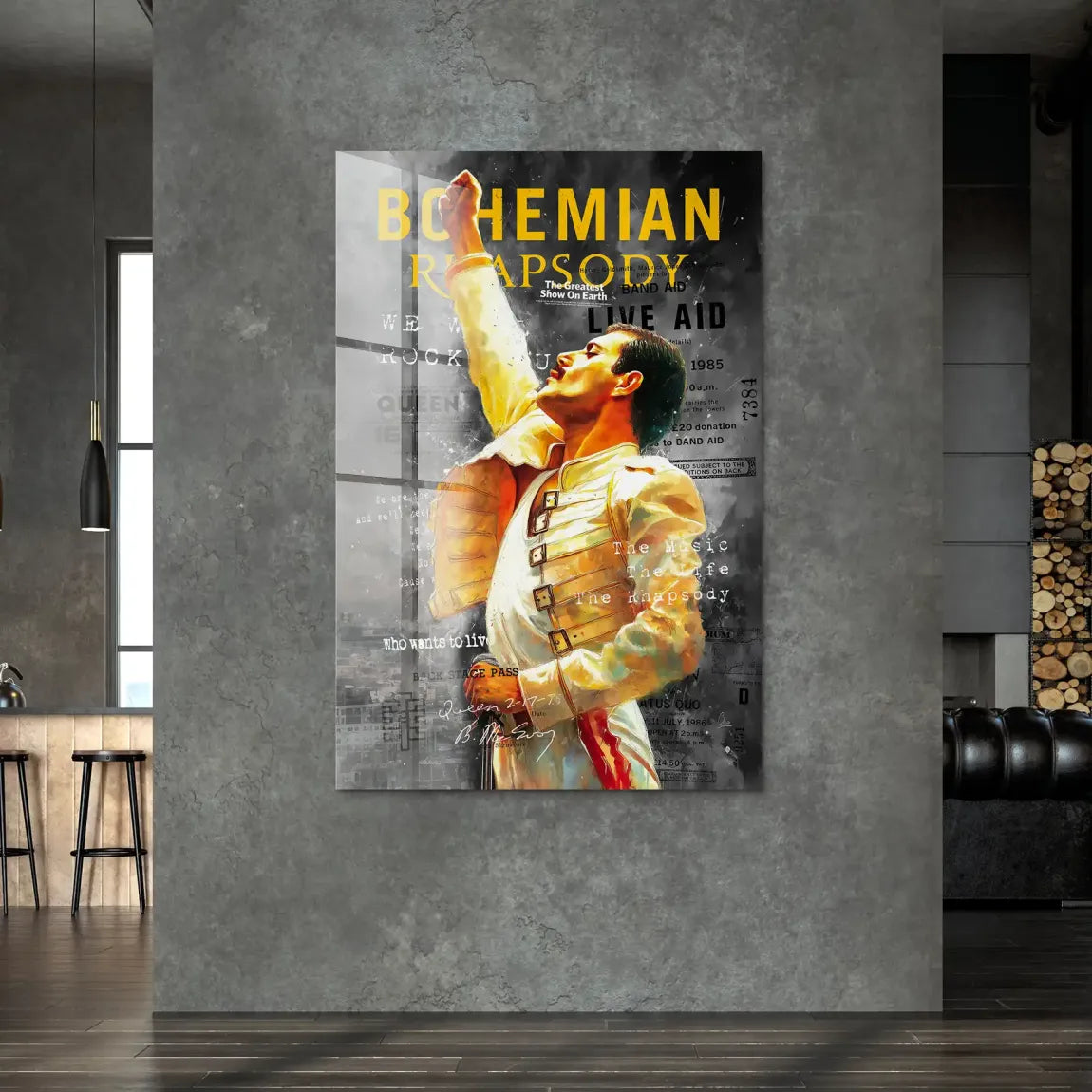 Freddie Mercury Bohemian Acrylglas Bild