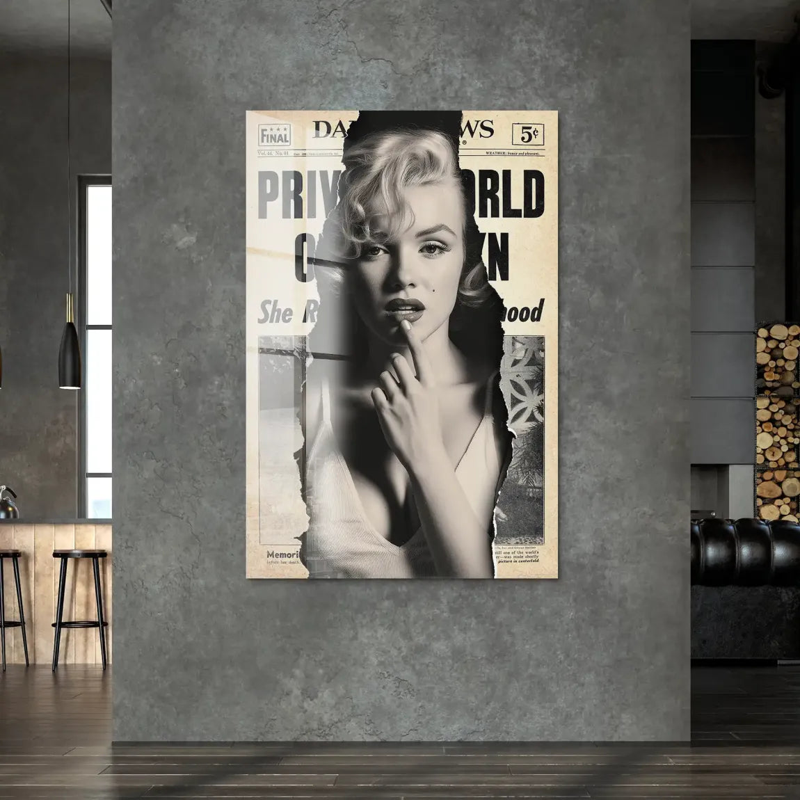Marilyn Monroe News Acrylglas Bild