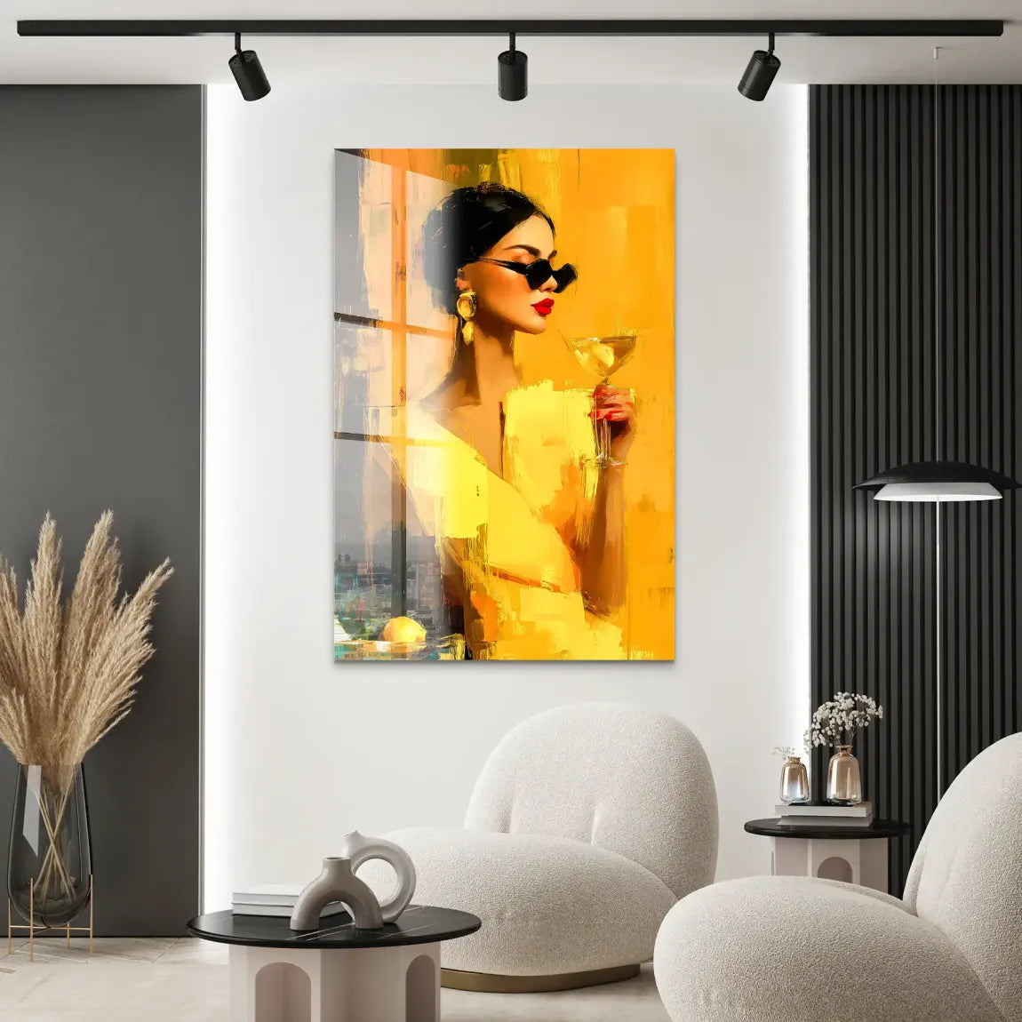 Golden Luxe Martini Acrylglas Bild INGALERIE