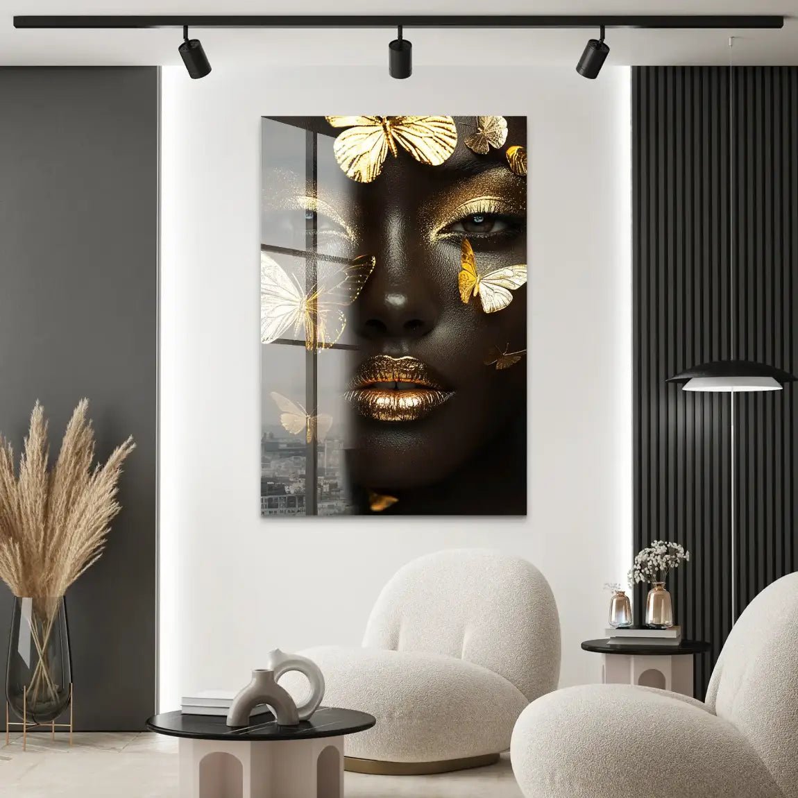 Golden Butterfly Acrylglas Bild INGALERIE