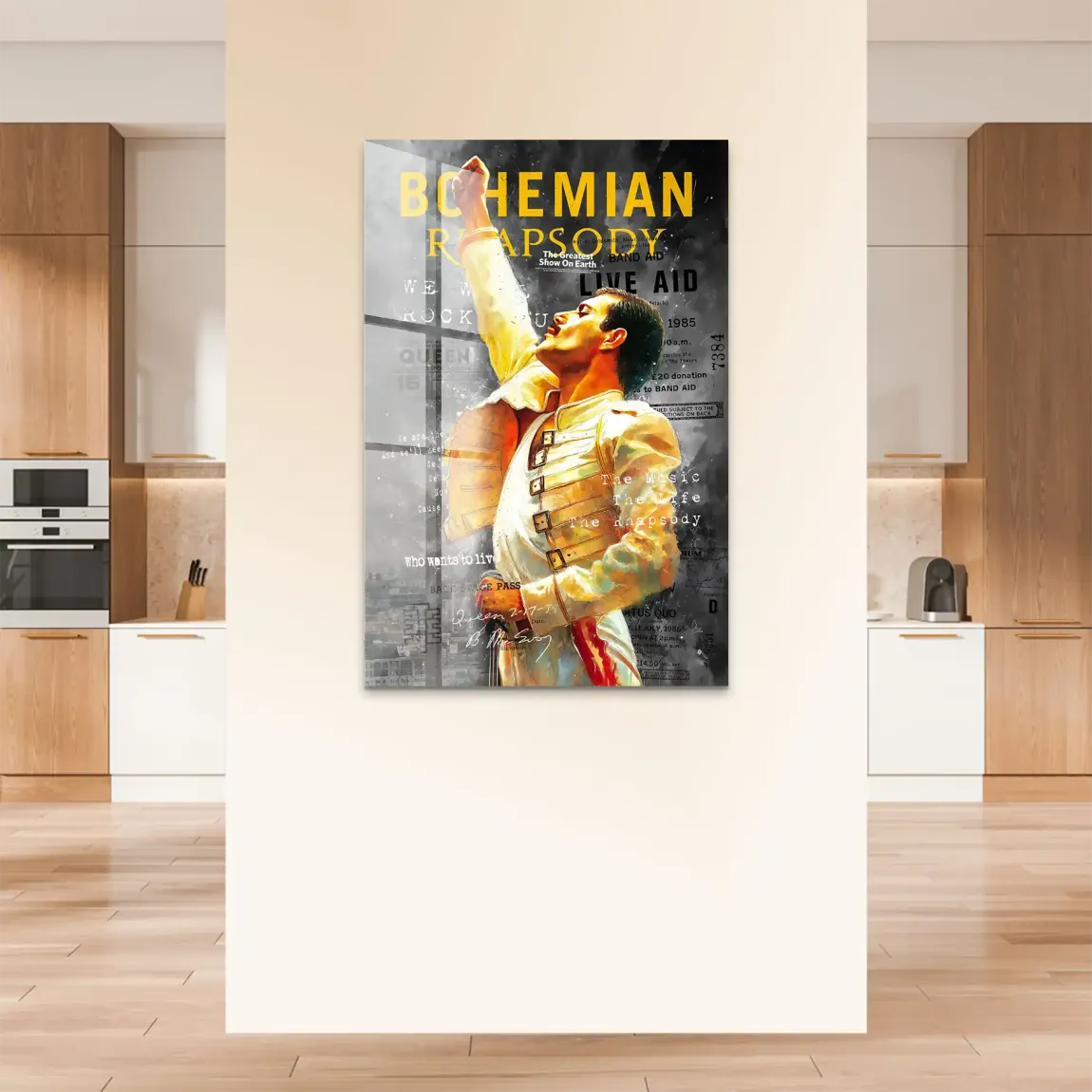 Freddie Mercury Bohemian Acrylglas Bild