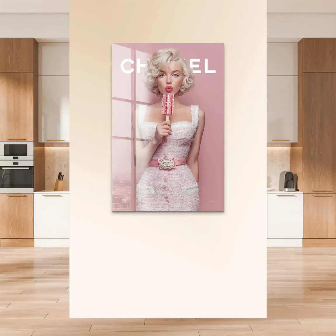 Pink Delight Marilyn Monroe Acrylglas Bild