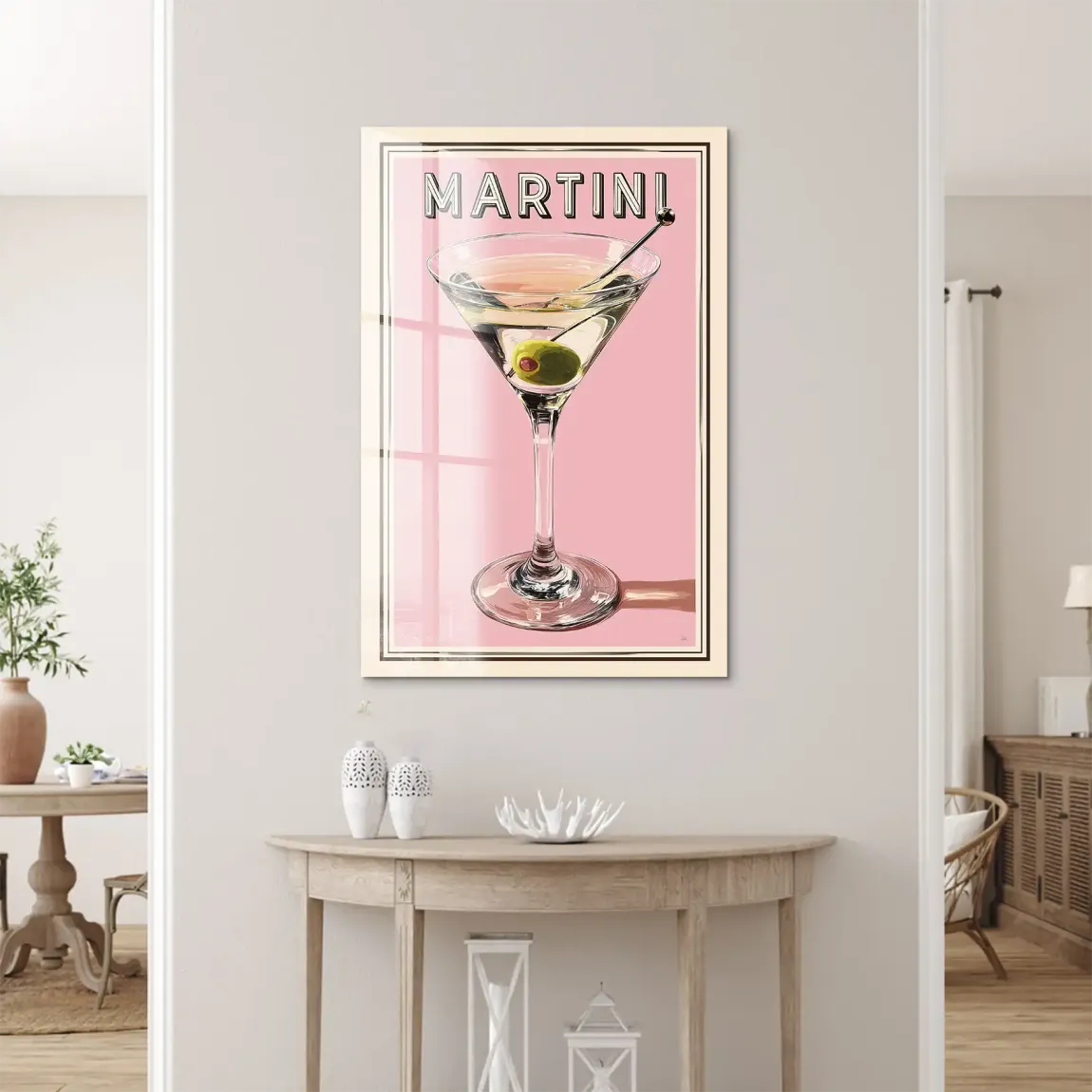 Martini Retro Art Acrylglas Bild