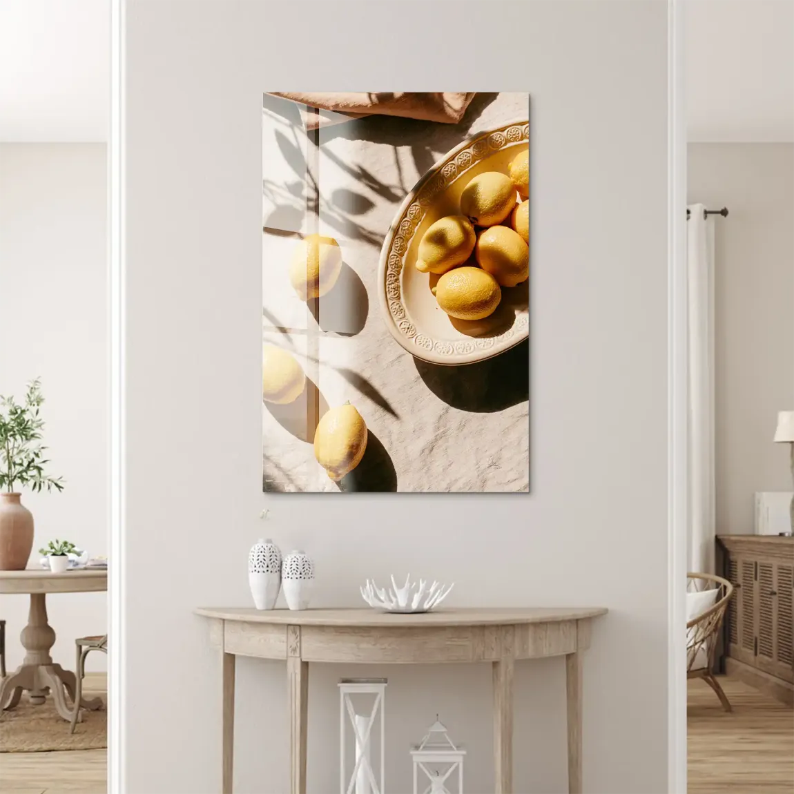 Goldene Zitronen Acrylglasbild