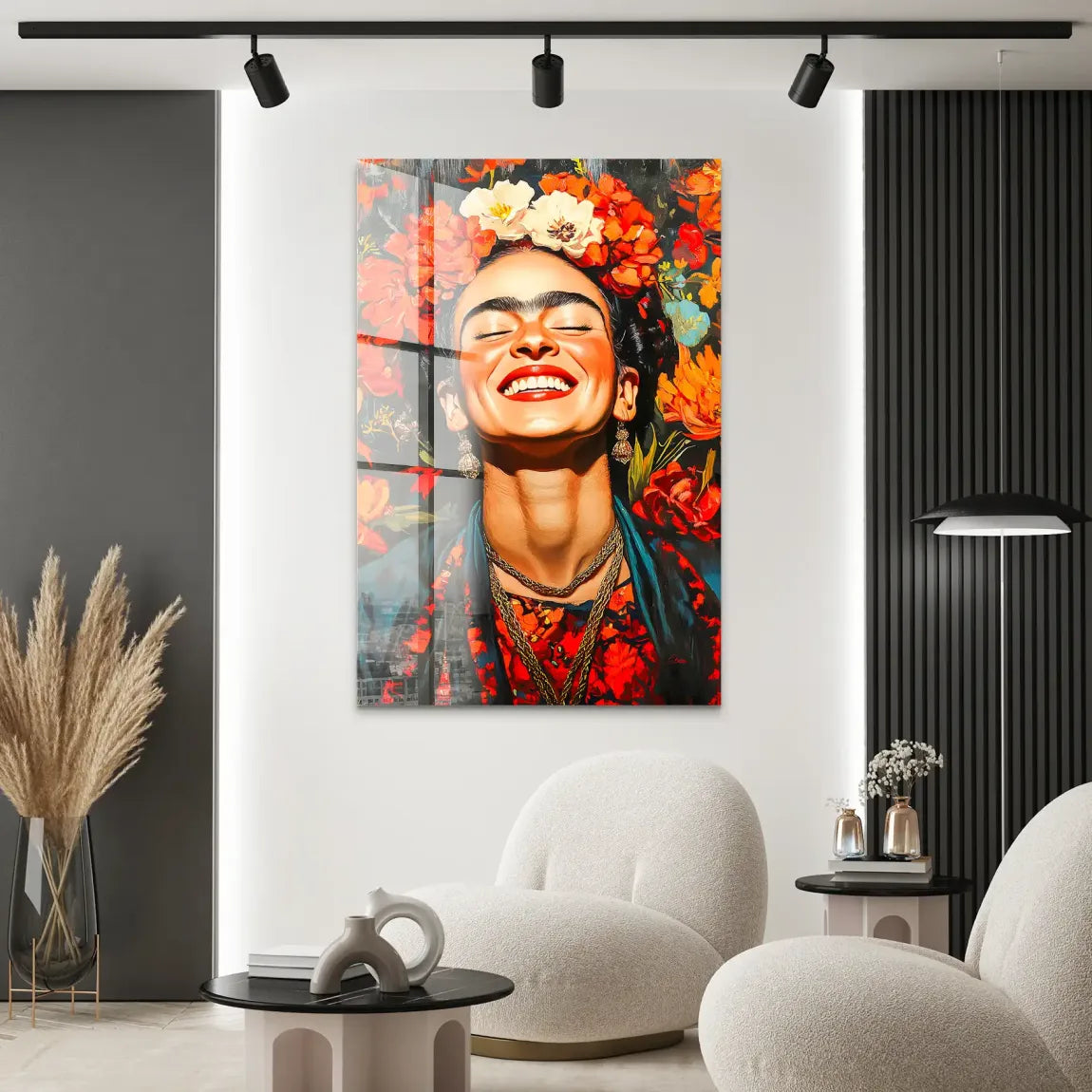 Frida Kahlo Fiery Bloom Acrylglas Bild INGALERIE