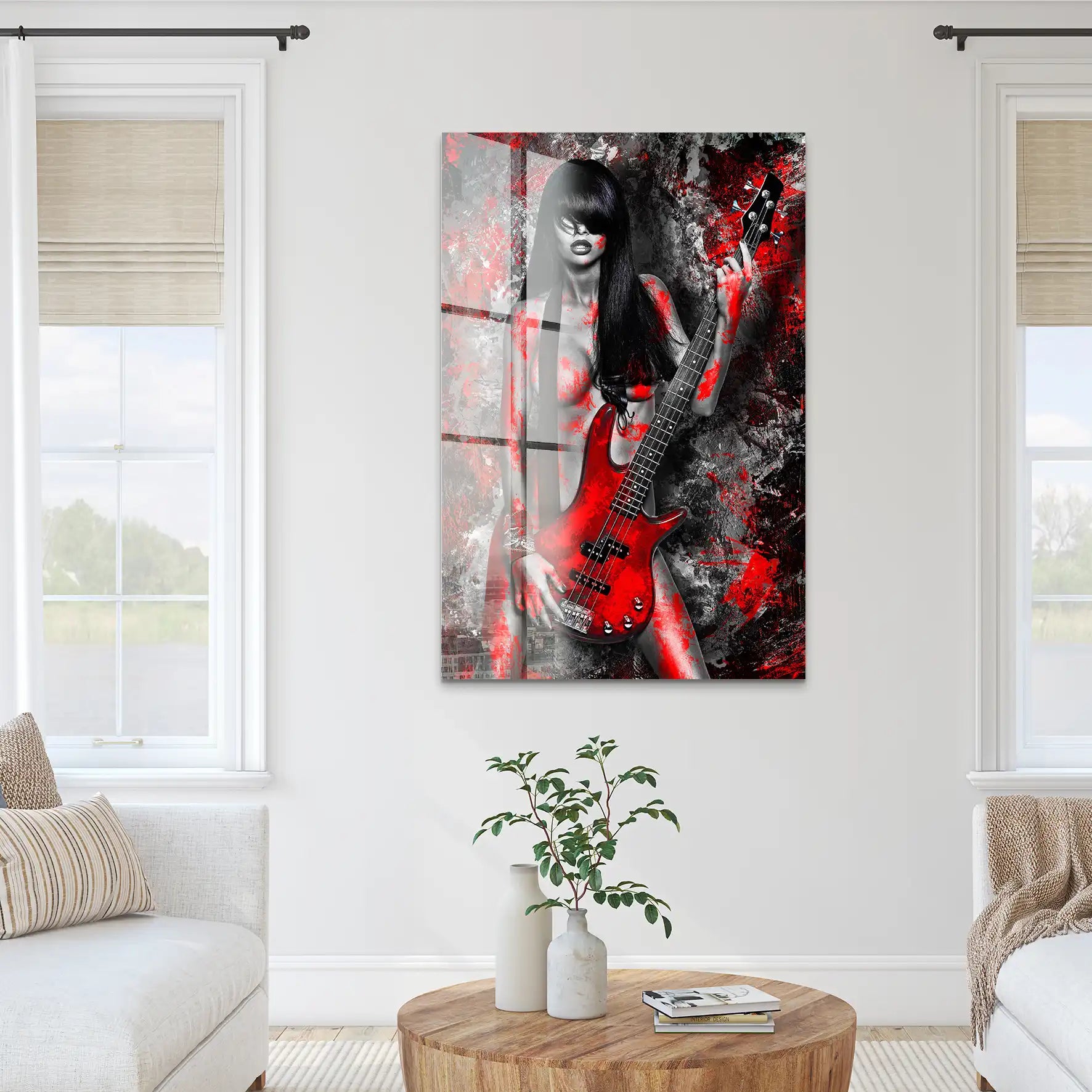 Guitar Abstrakt Style Acrylglas Bild INGALERIE