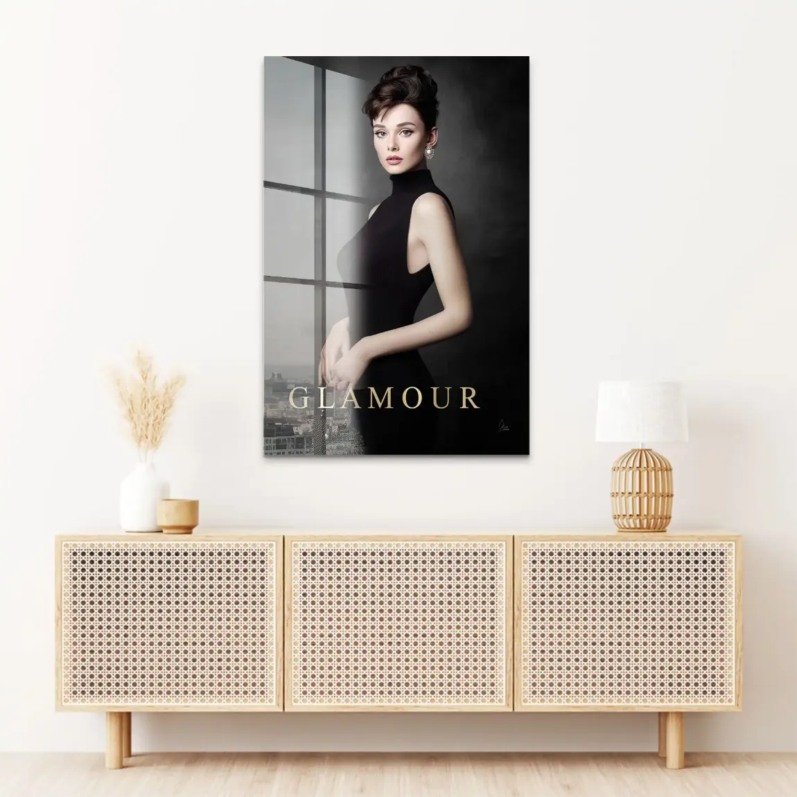 Audrey Glam Noir Acrylglas Bild