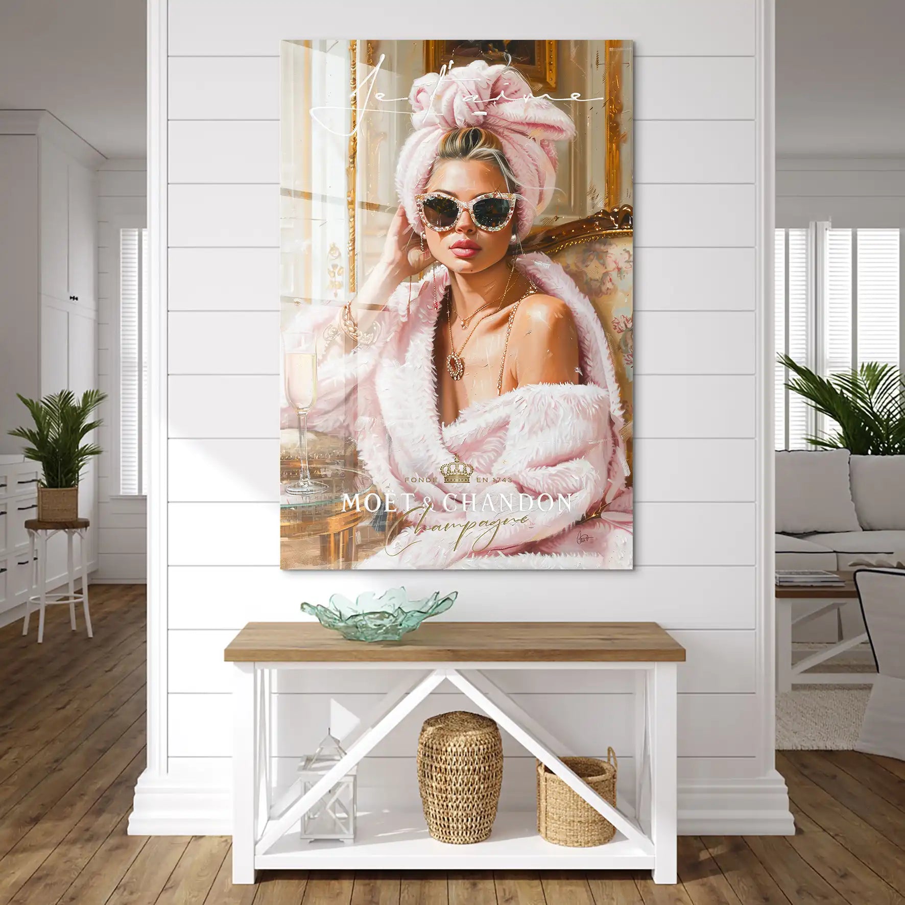 Beauty Luxe Champagner Acrylglas Bild INGALERIE